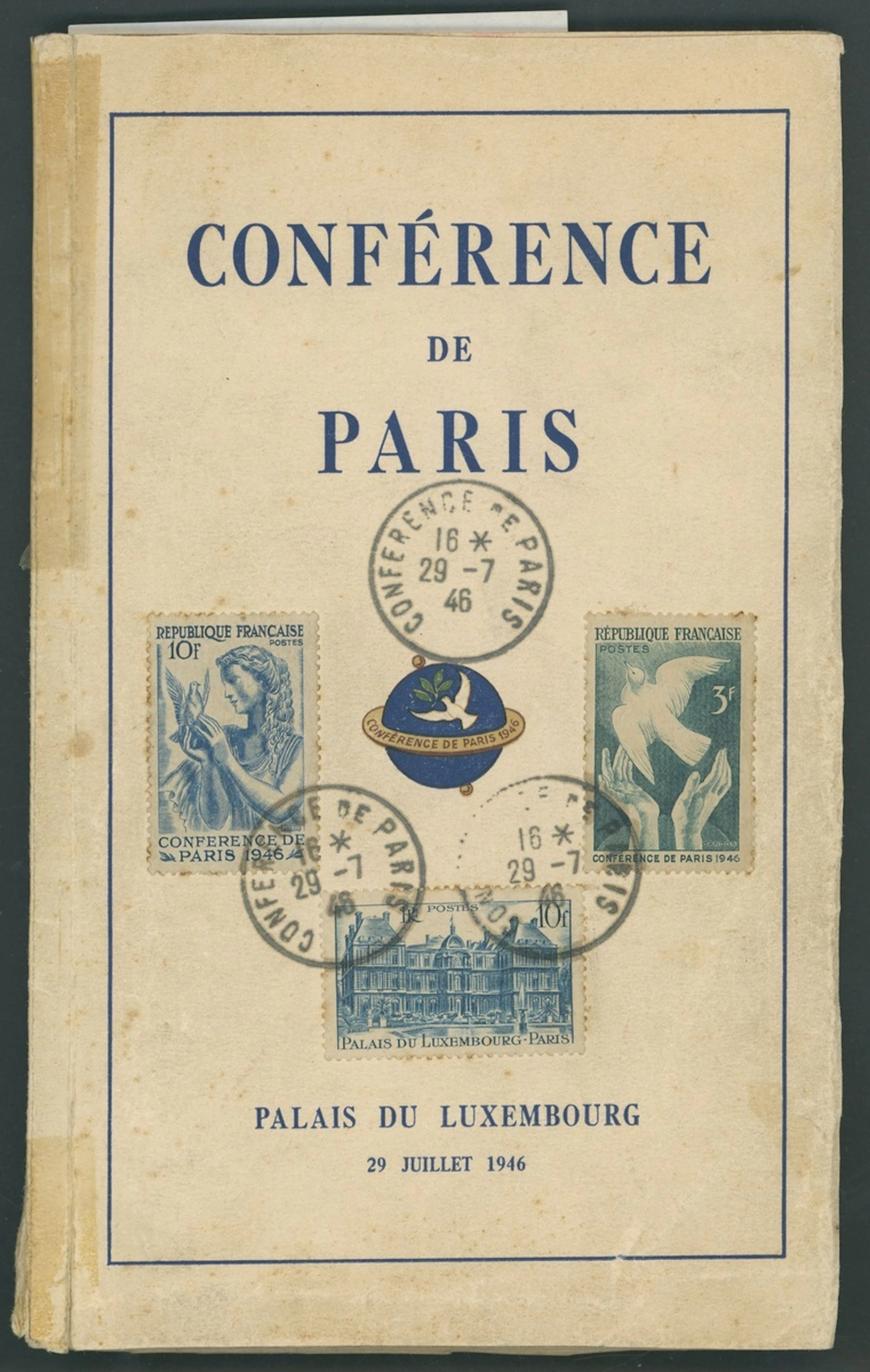 France Conference de Paris 1946 Booklet (32 pages) covering the Conference
