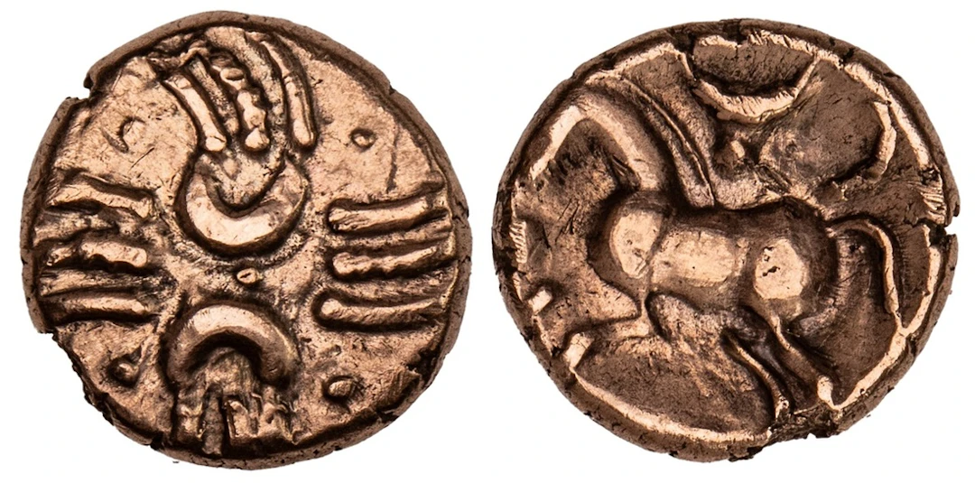 Catuvellauni, Tasciovanus (25 BC - AD 10), AV Quarter-Stater, 'Rings'