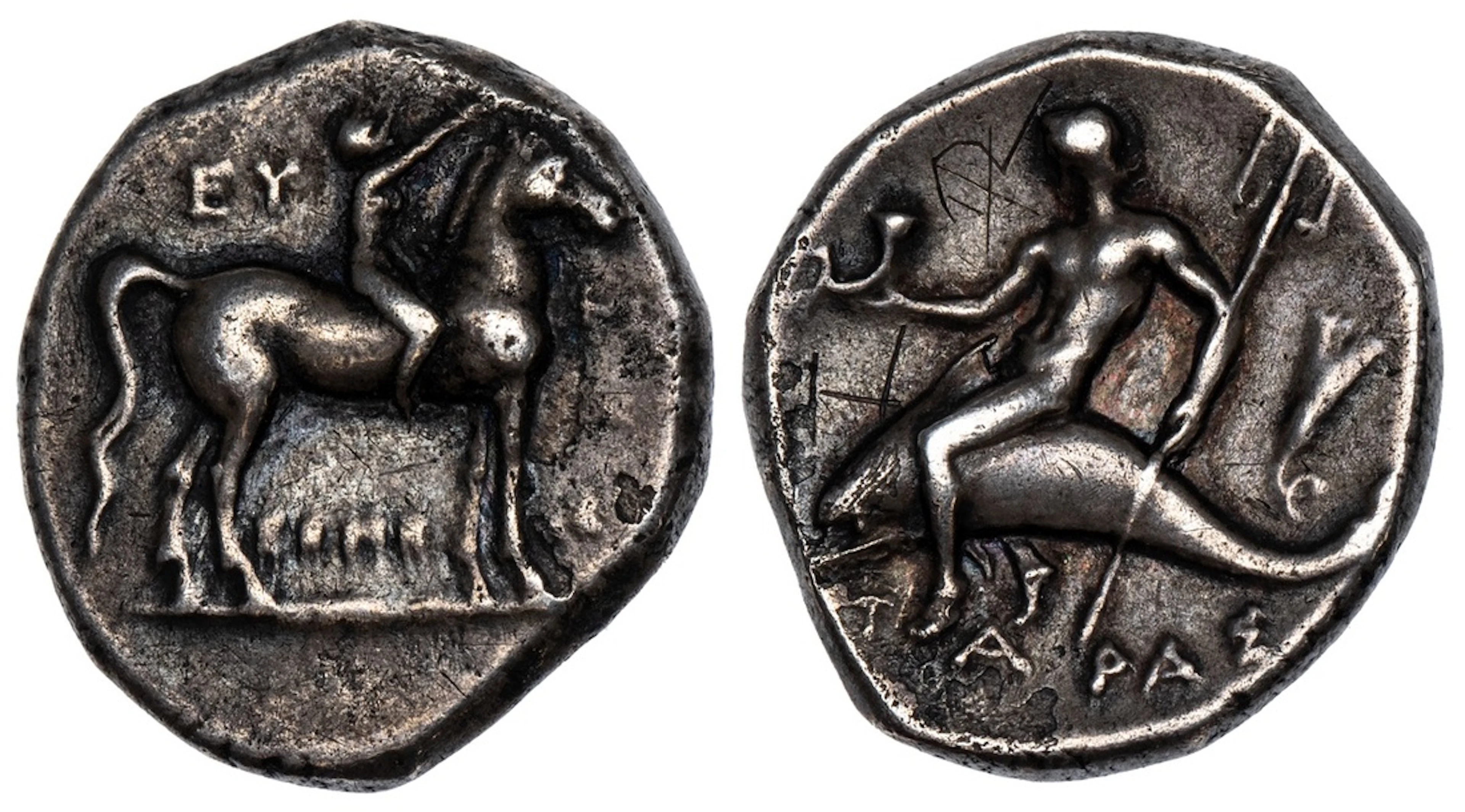 Pedigreed to 1939 | Calabria, Tarentum, AR Nomos, struck c. 272-240