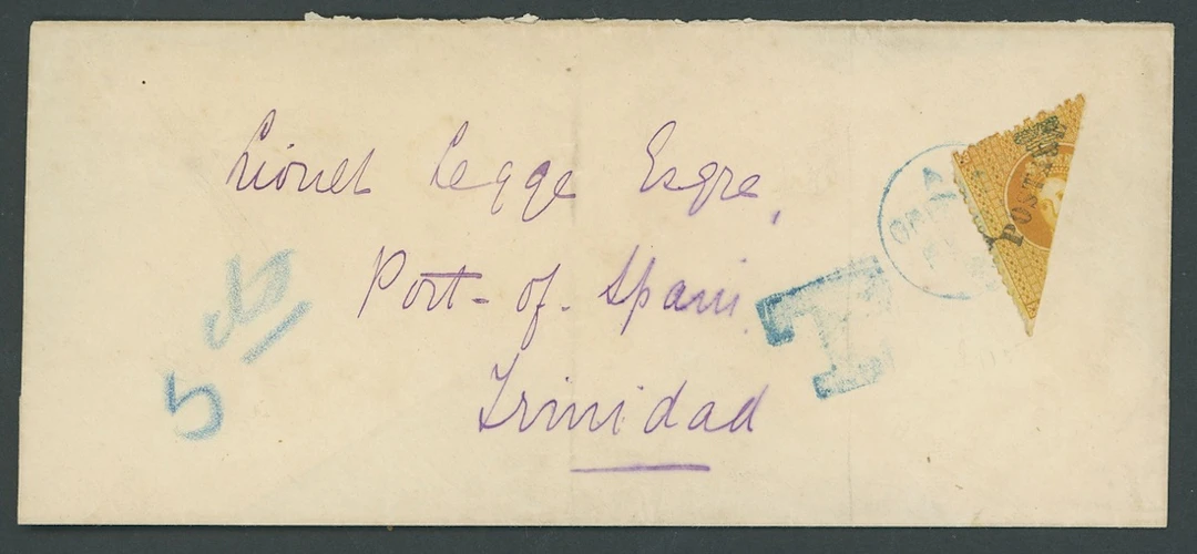 Grenada Issued Stamps 1883 (Jan.) small "postage" on half of 1d. orange