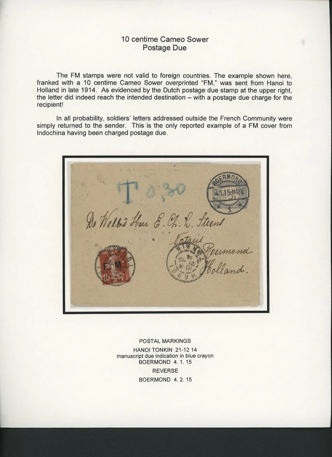 Indo-China French Indo-Chinese Post Office Military Mail