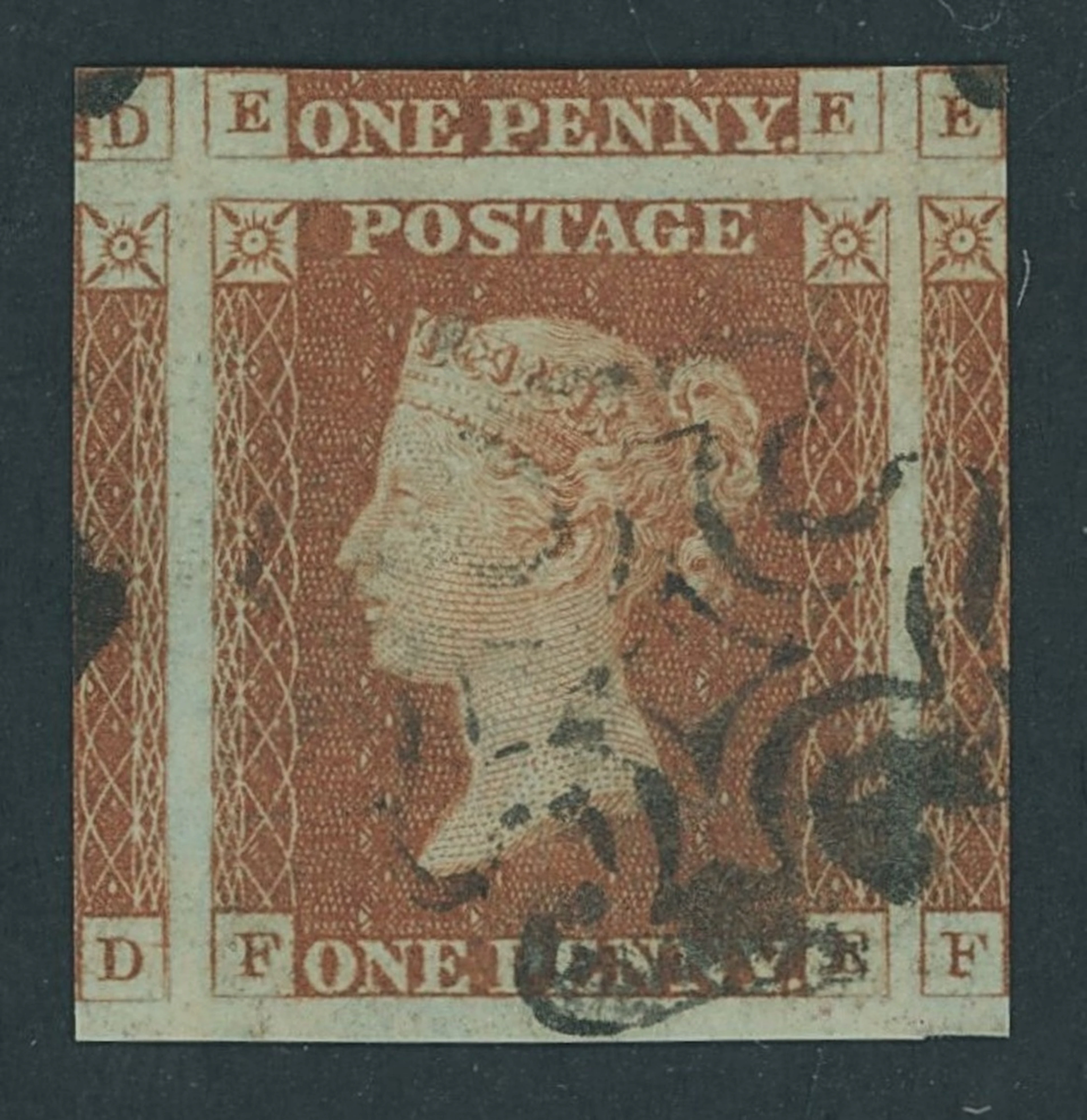 Great Britain 1841-53 One Penny Red-Brown Plate 26: FE, large to enormous