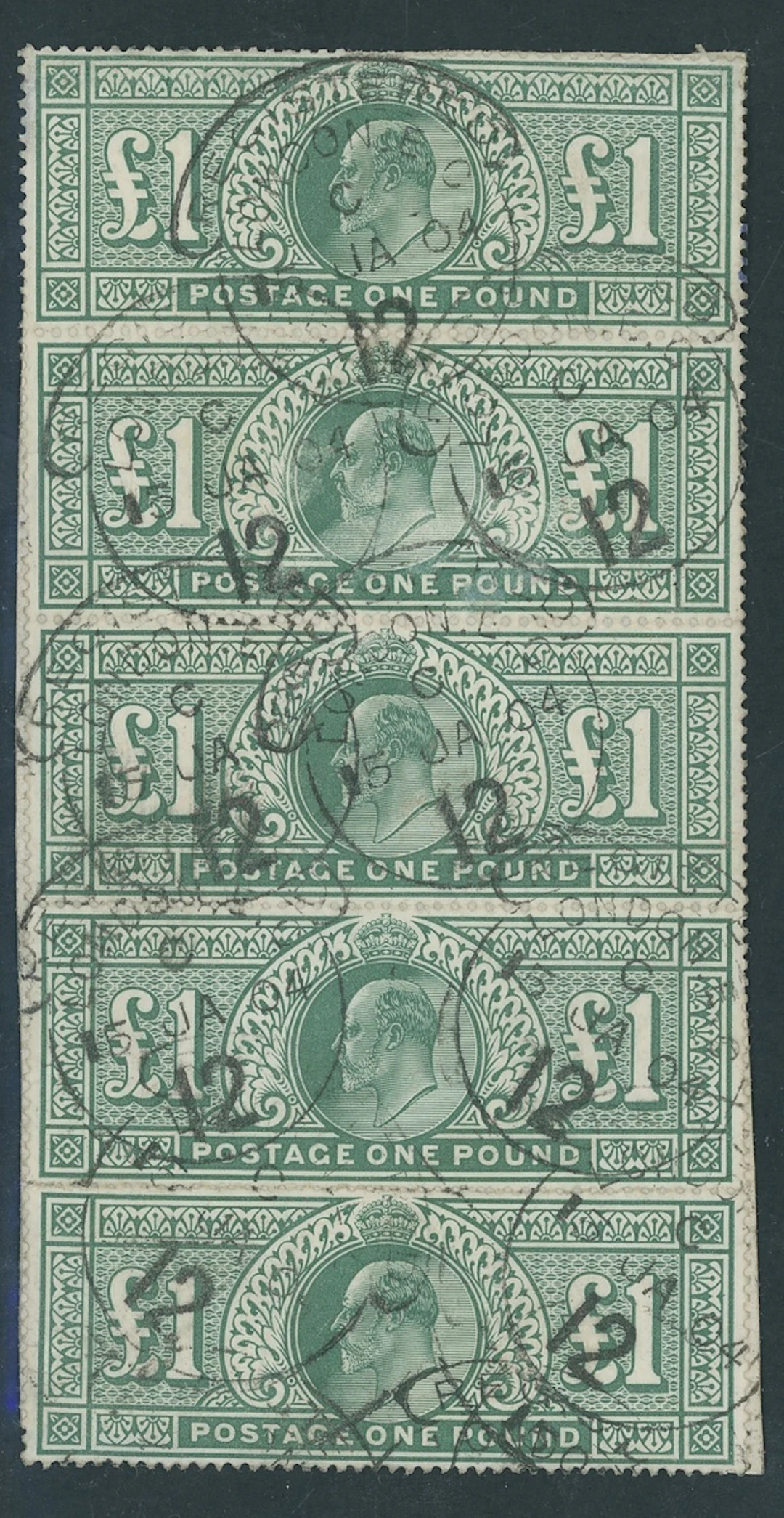 Great Britain King Edward VII 1902-10 De La Rue £1 dull blue-green
