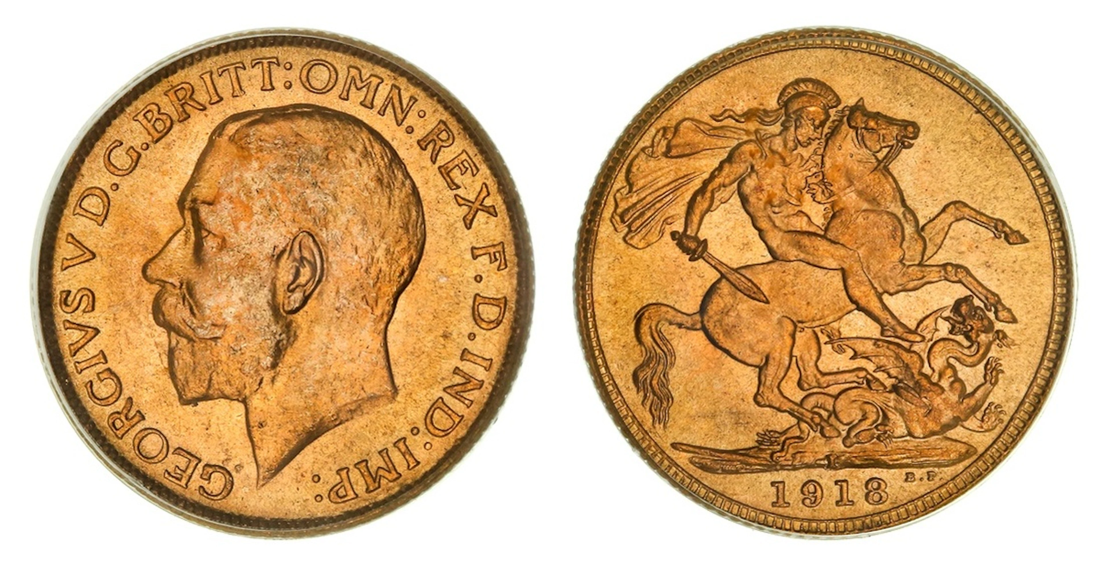 PCGS MS65 | *Top Pop* | India, George V (1910-1936), Sovereign, 1918-I