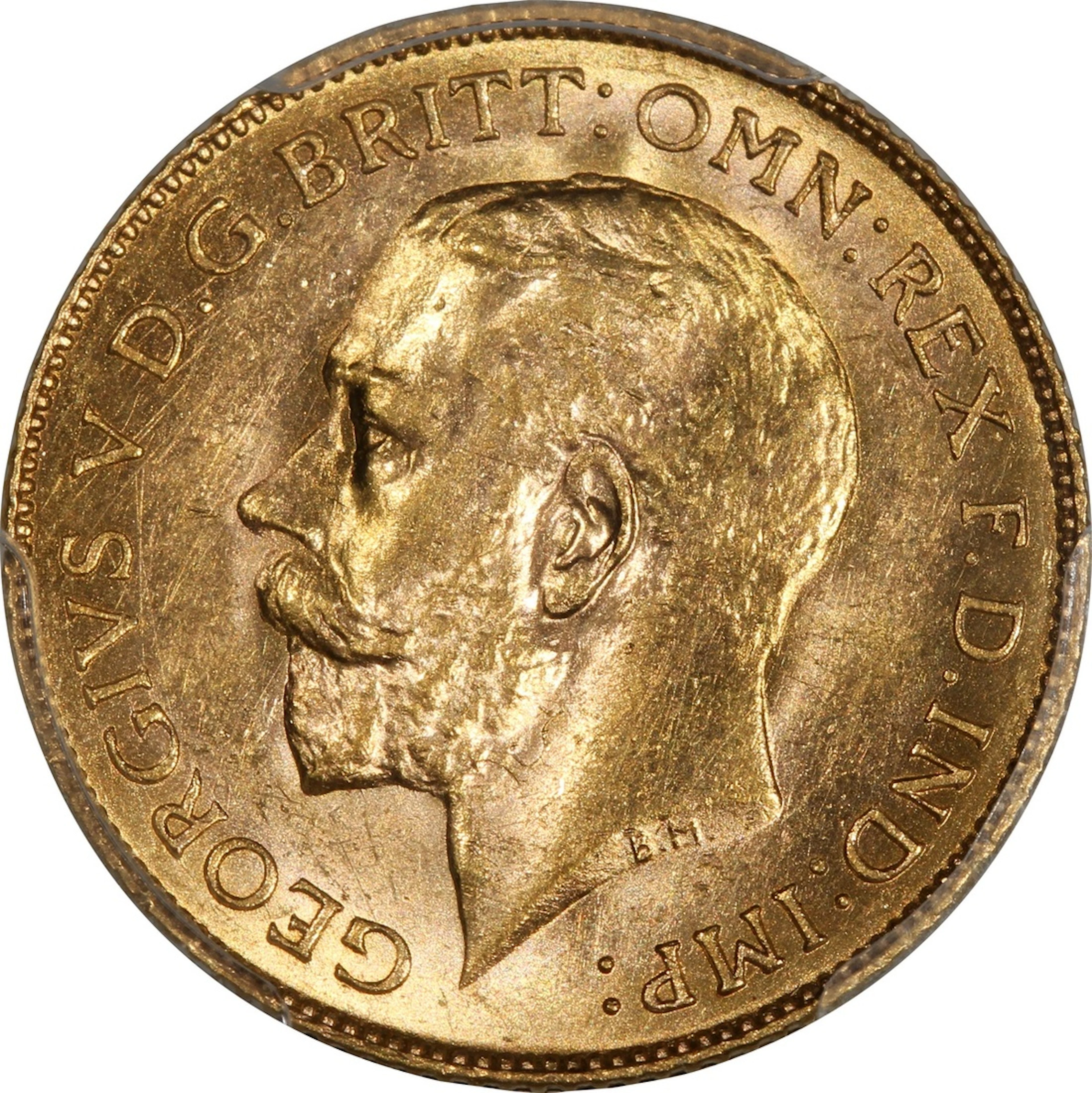 Australia, George V, [PCGS MS62] half sovereign, 1918P, Perth Mint