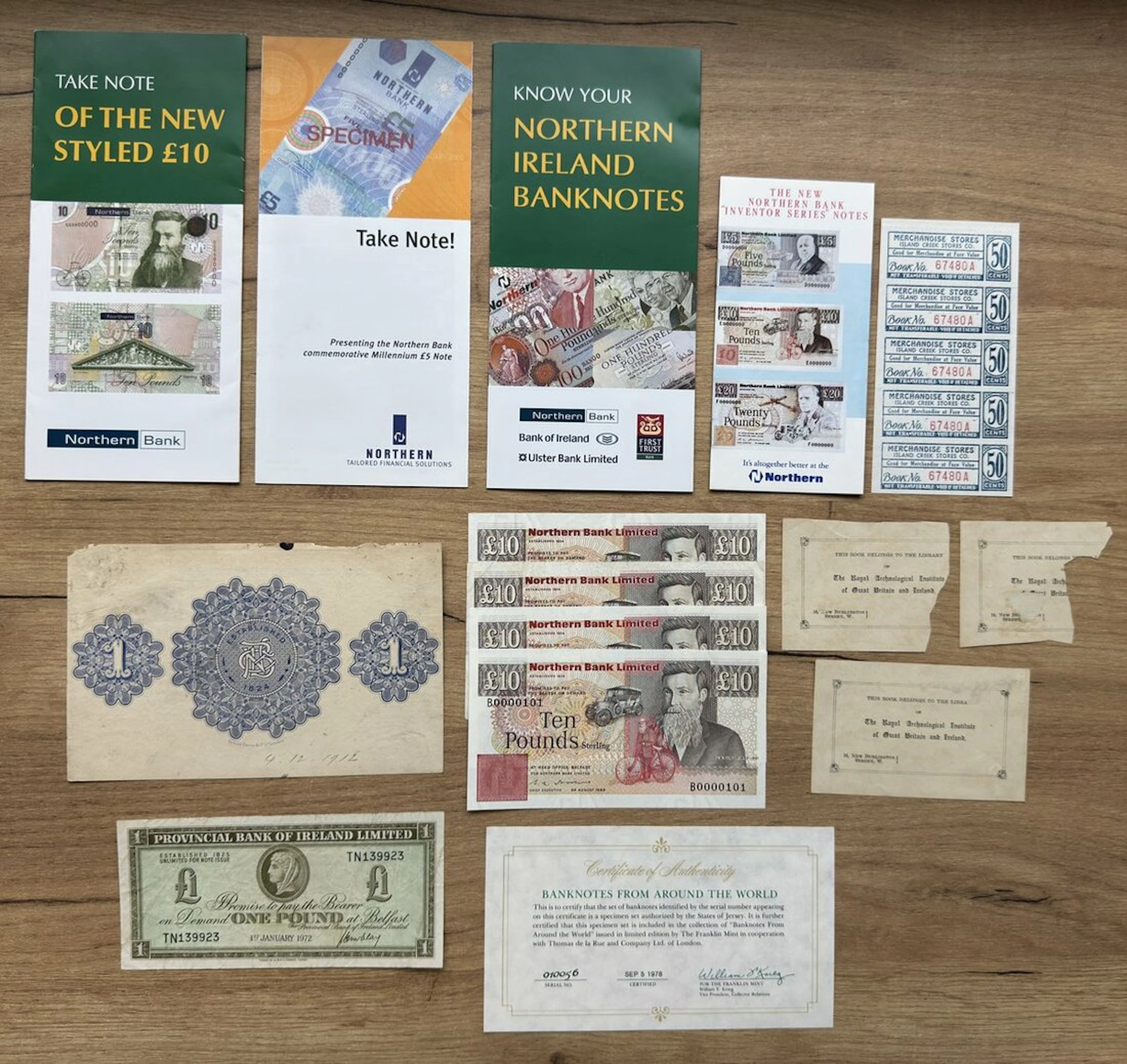 World Banknotes and miscellaneous items