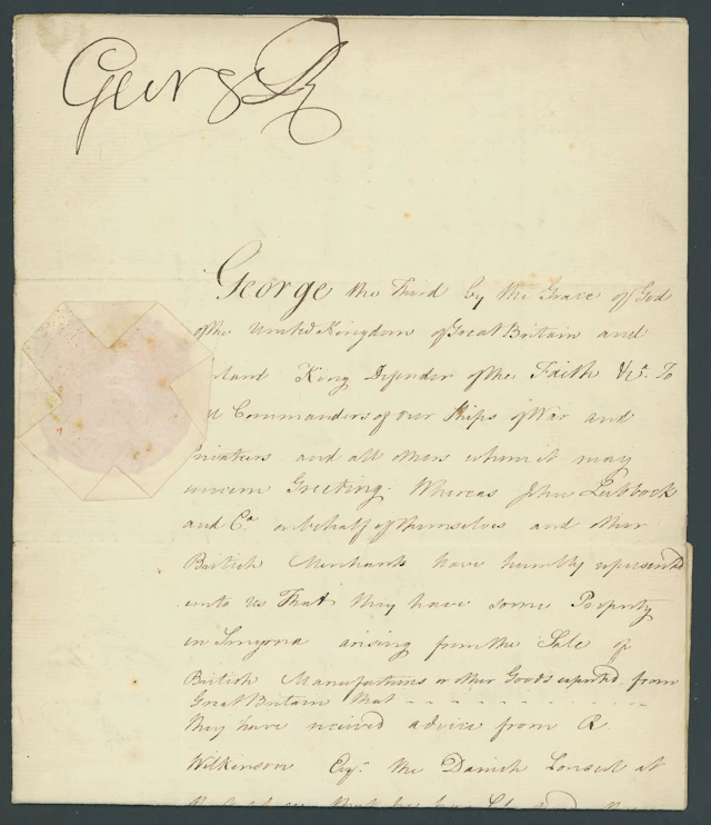 Great Britain Postal History 1827 (31 July), a three page Royal edict