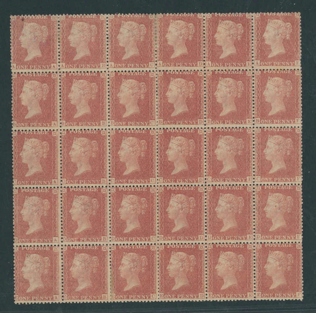 Great Britain 1856-58 Watermark Large Crown, Perf. 14 1d. pale rose-pink