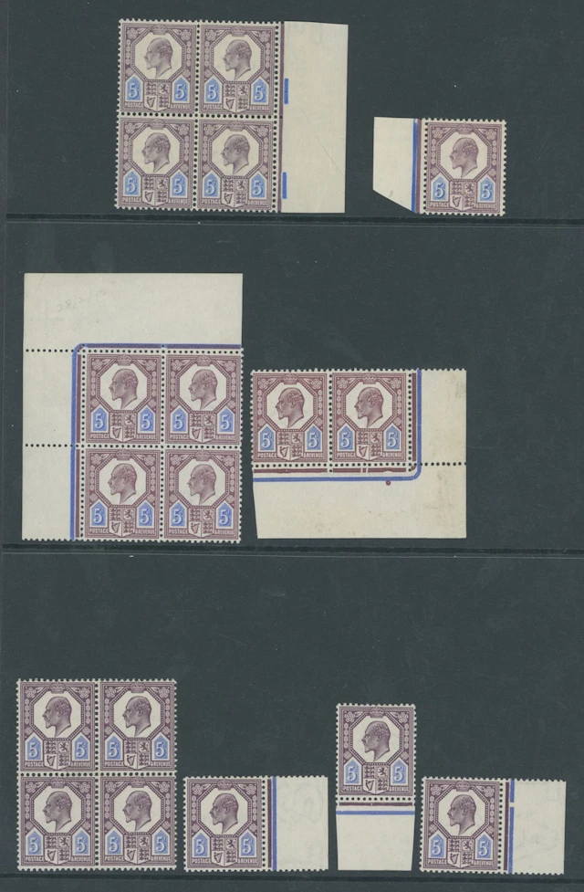 Great Britain King Edward VII 1902-10 De La Rue Mint 5d. and 6d. range