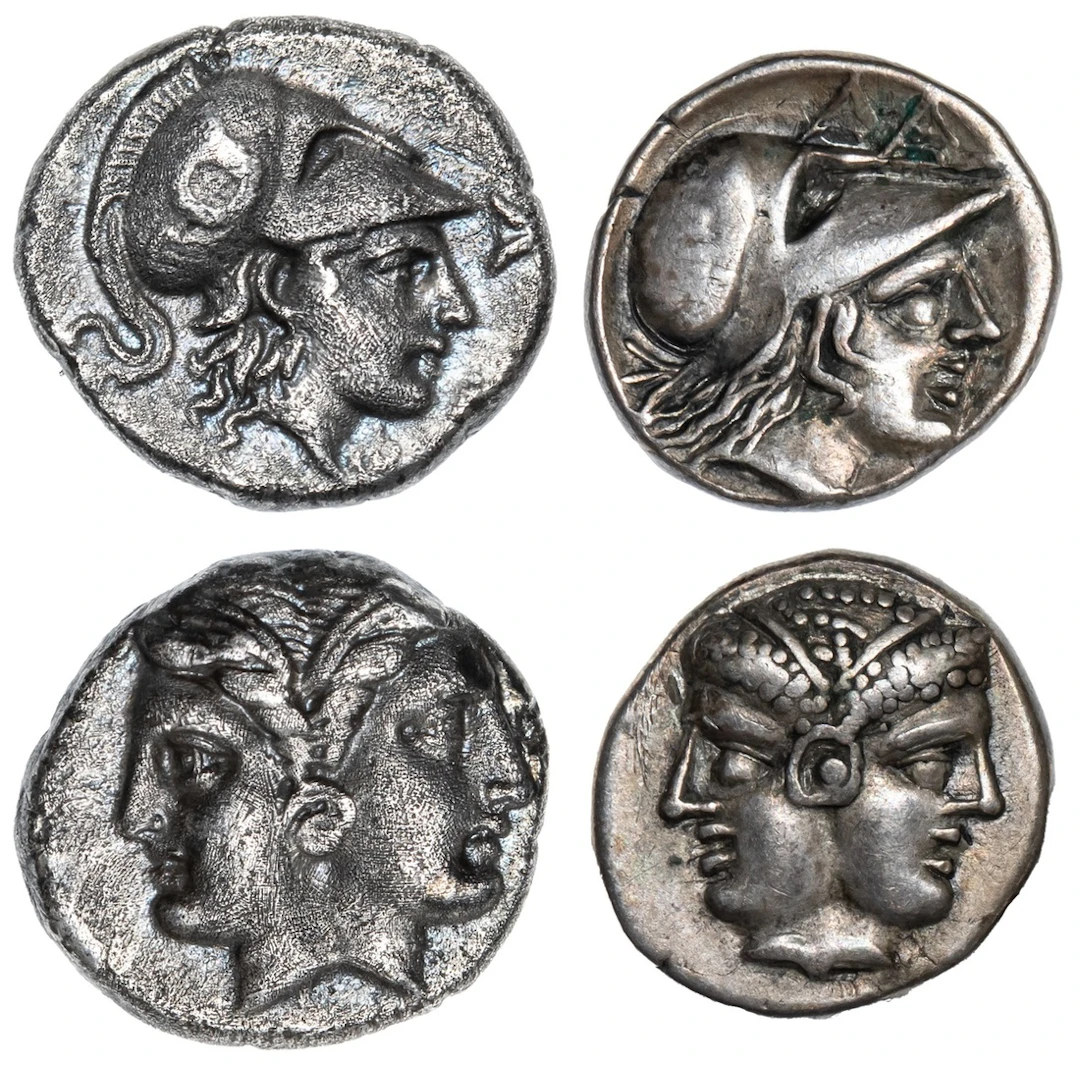 Mysia, Lampsakos, AR Hemidrachms or Diobols (2), struck c. 394-330