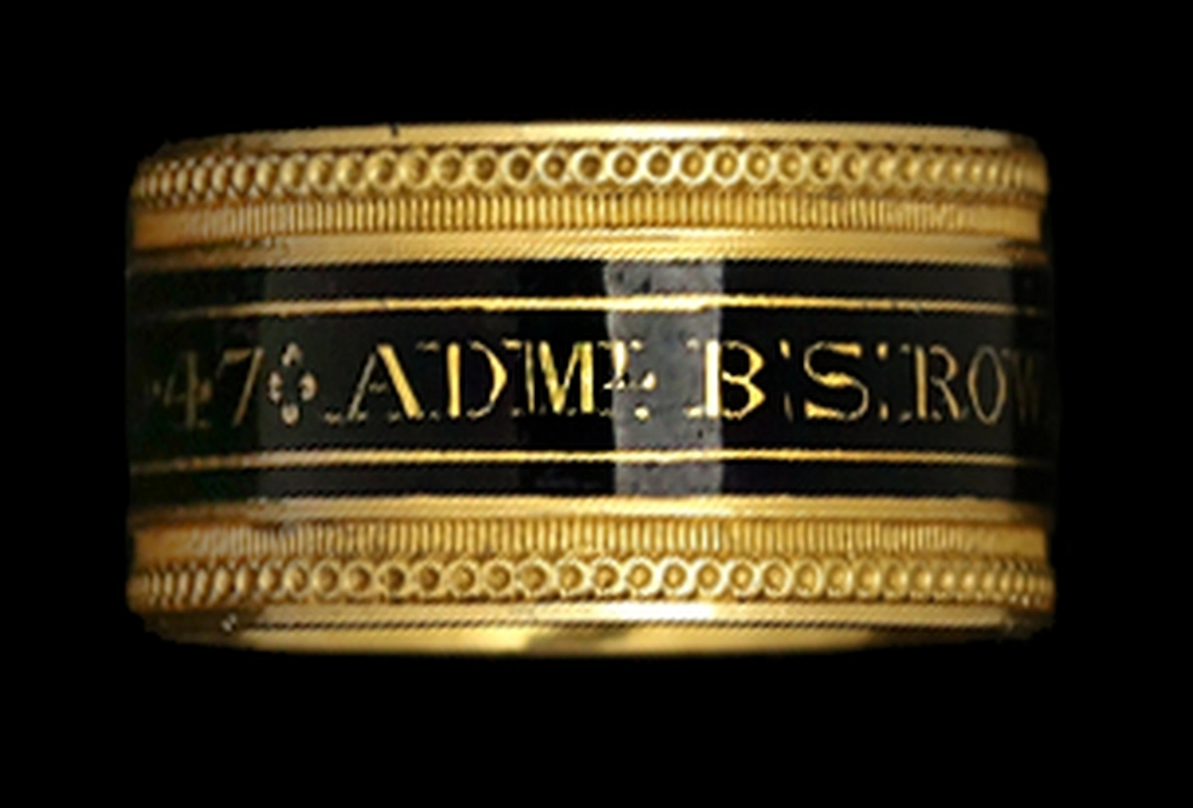 A delicate and most attractive Georgian Mourning Ring, struck in memory