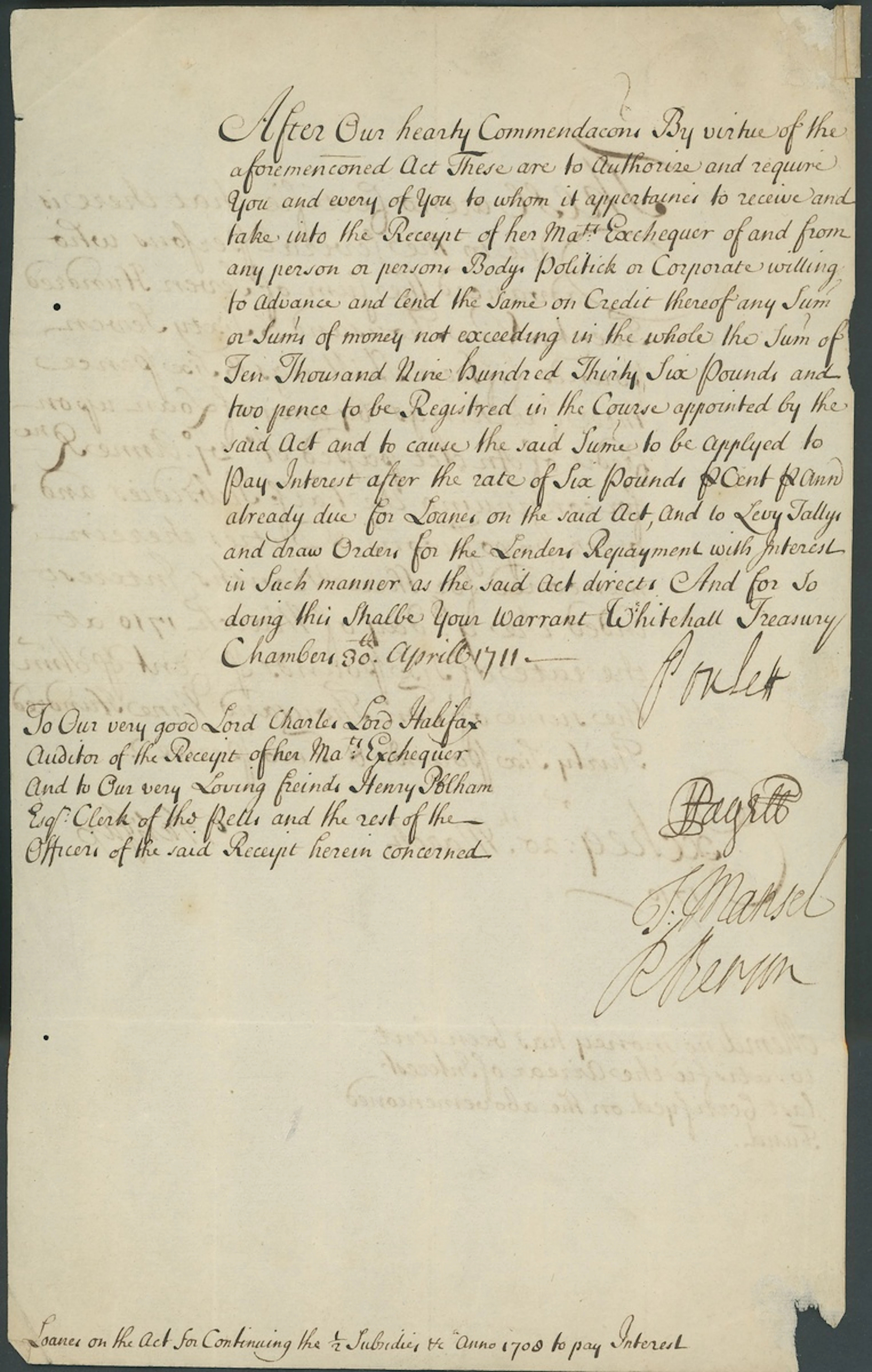 England 18th to 19th Century Exchequer Documents A group of six assorted