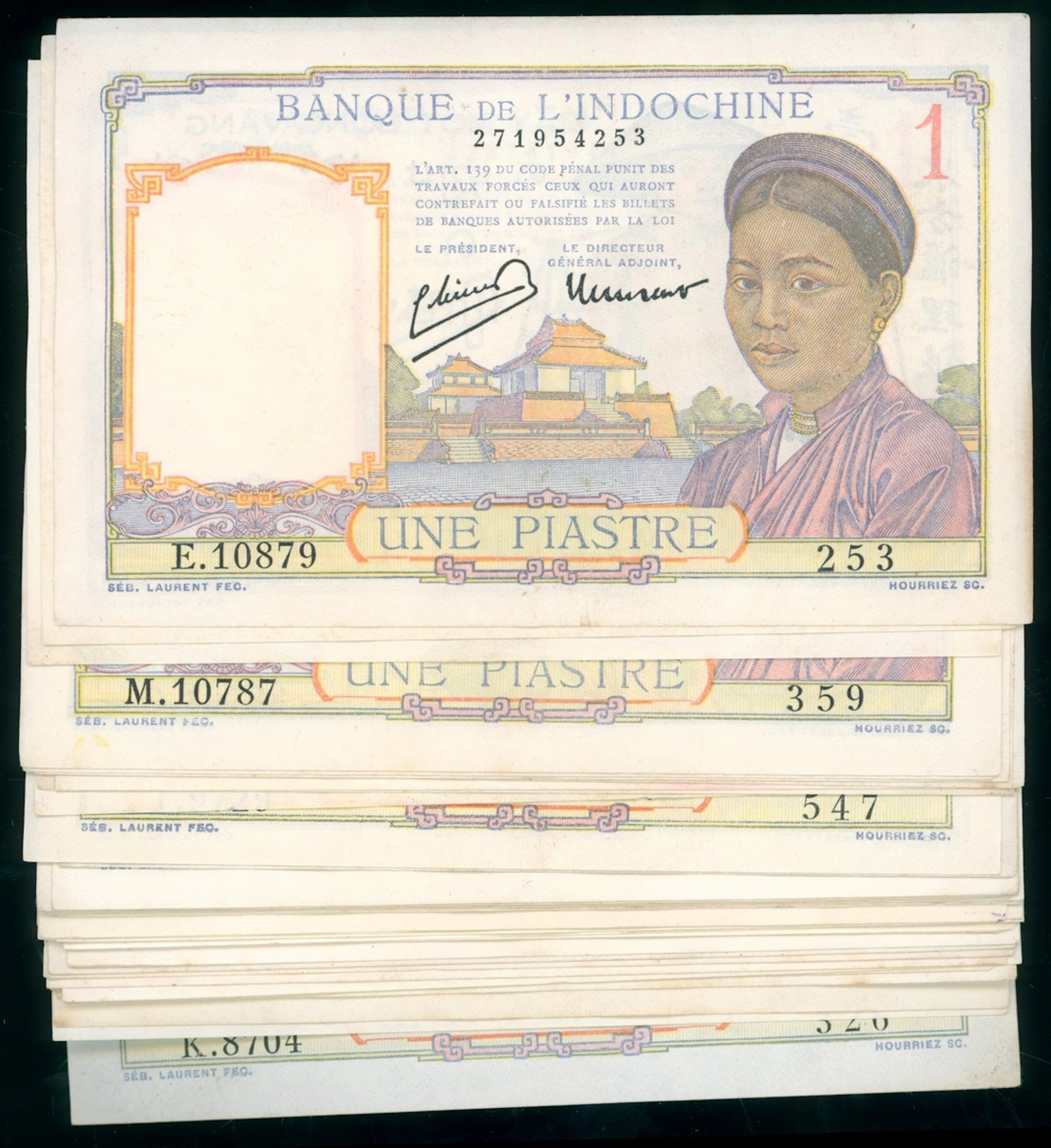 Banque de l'Indochine, French Indo China, 1 piastre (35), ND (1932-49)