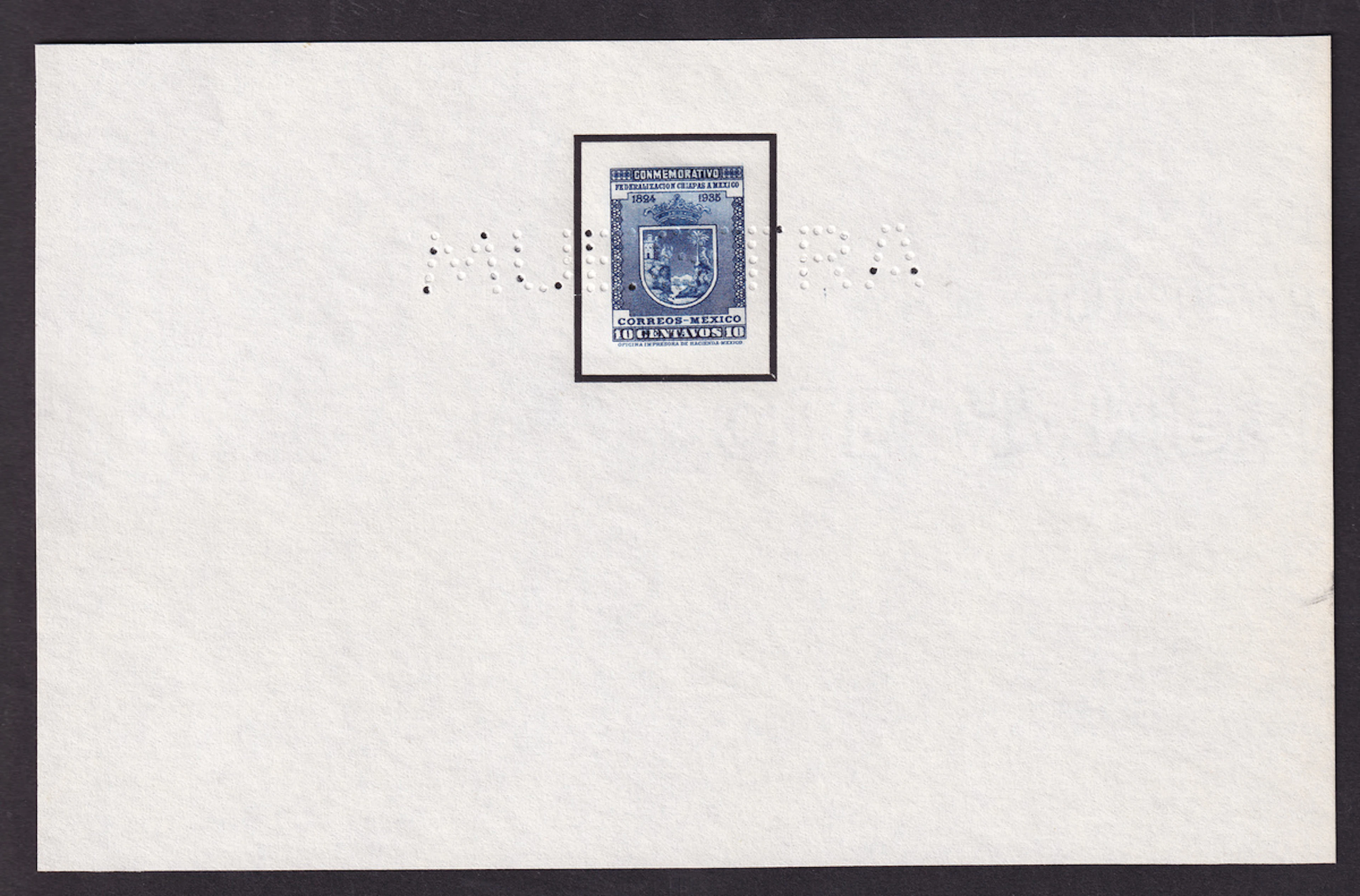 Mexico 20th Century Issues Various "MUESTRA" stamps: two 10c. specimen