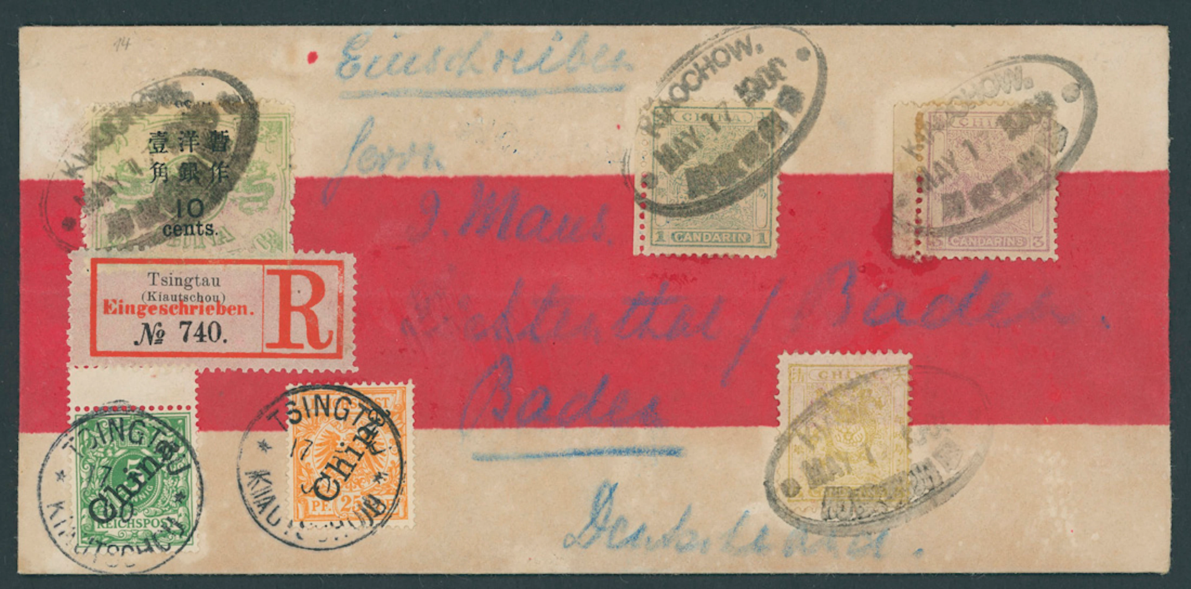 China 1897 New Currency Surcharges Large Figures Covers 1900 (17 May)