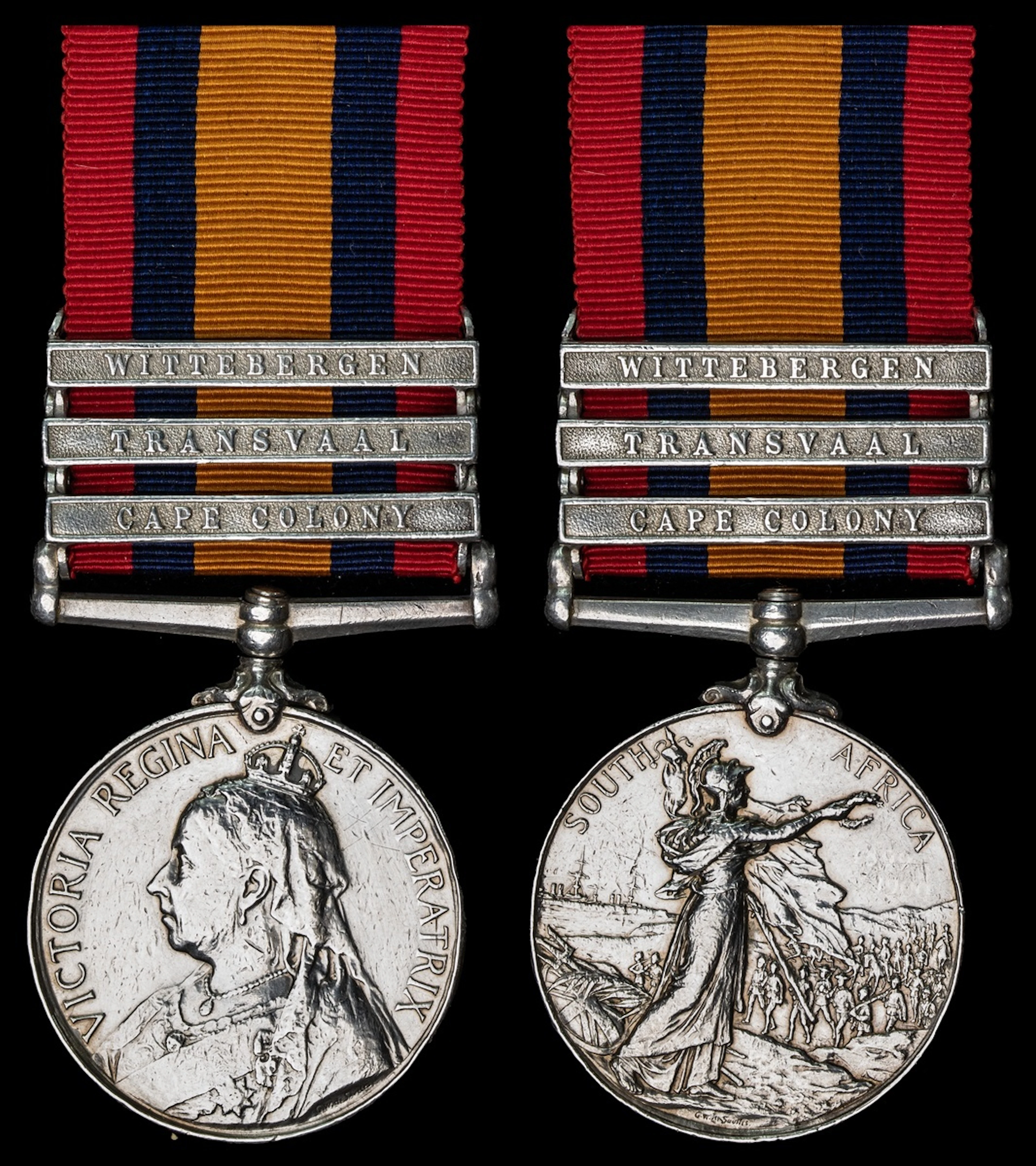 The Queen's South Africa Medal awarded to Private F. Fishwick, Manchester