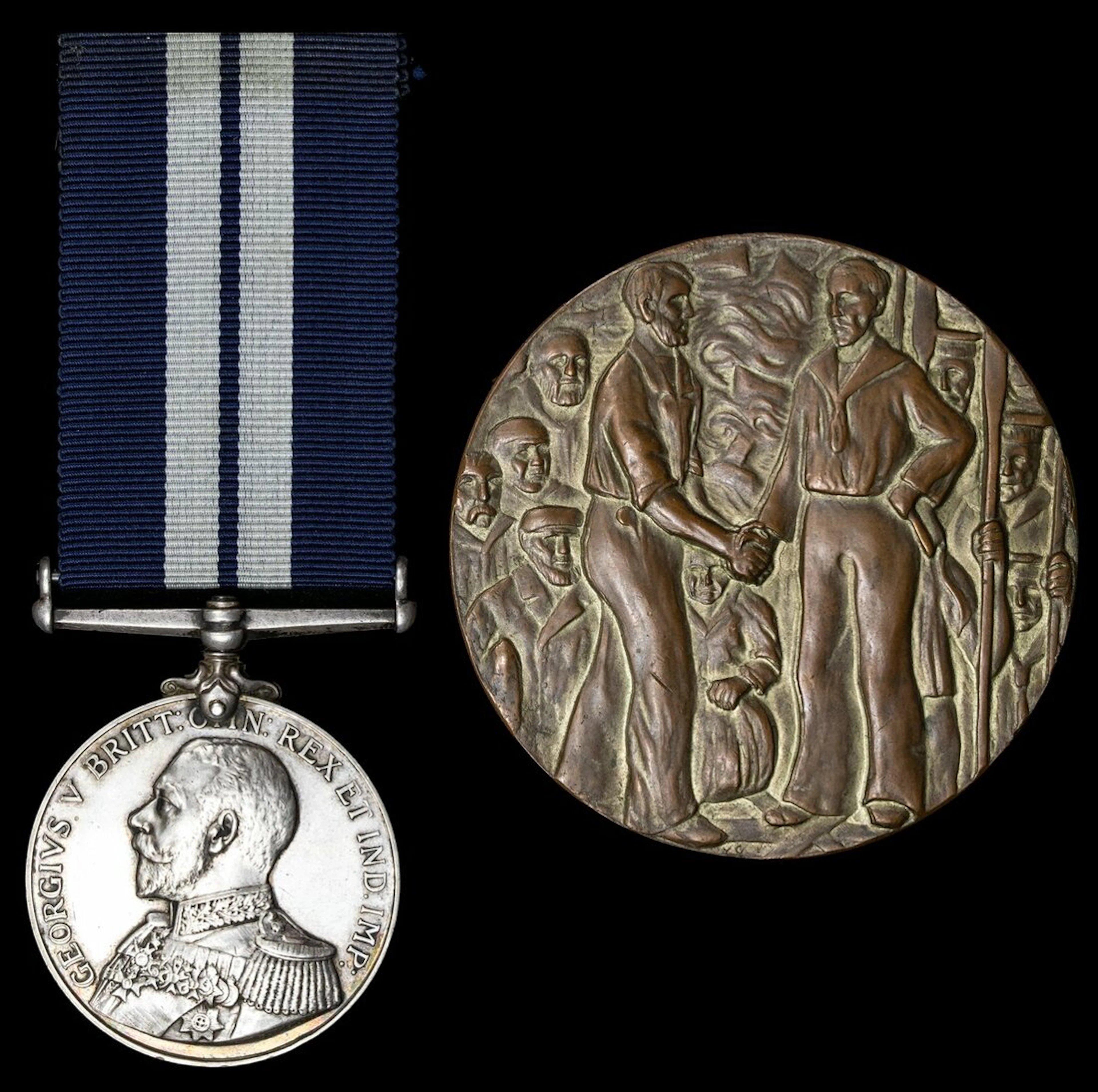 The unusual D.S.M. pair awarded to Seaman H. J. Weekes, Royal Navy