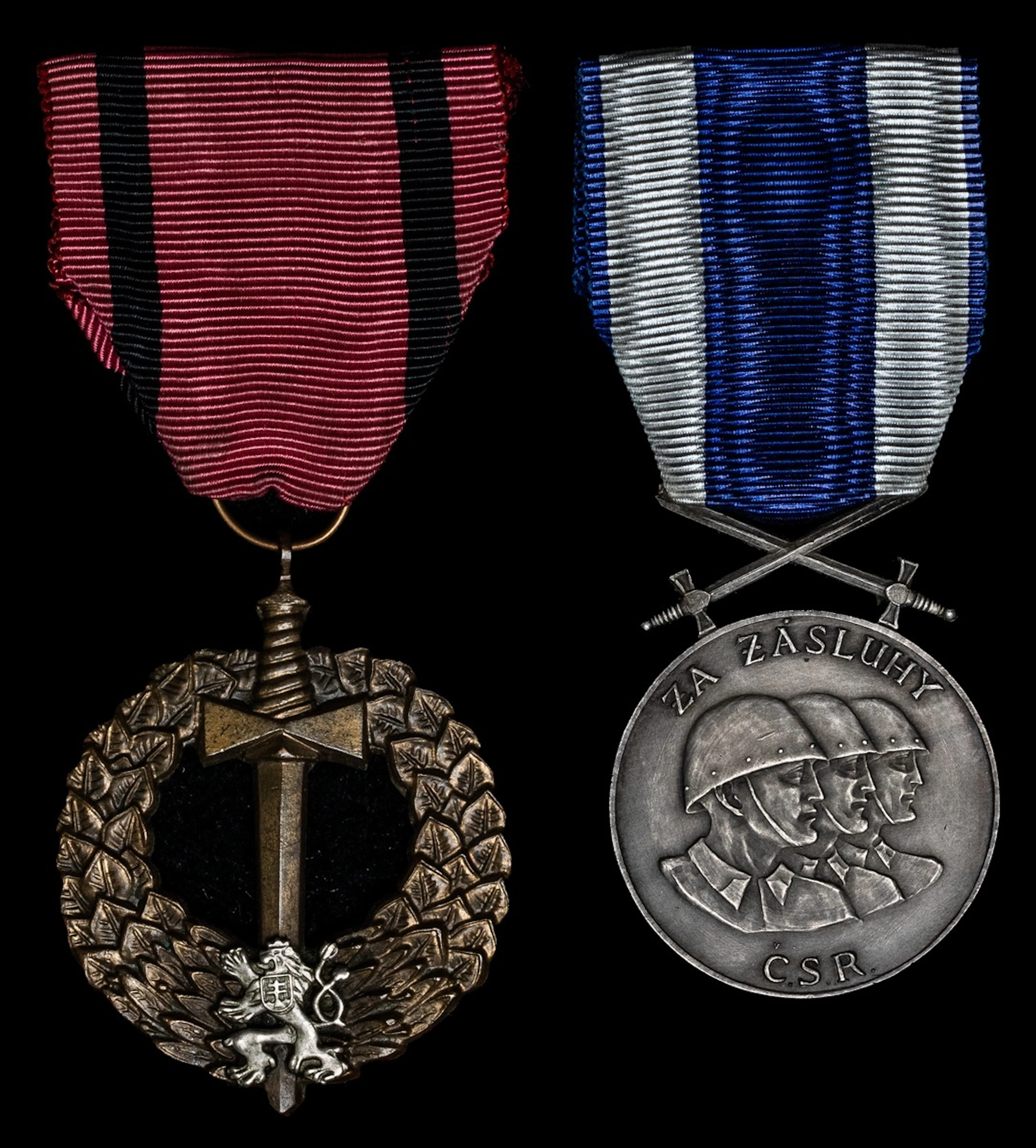 Pair: Major K. Smulovic, Czechoslovakian Army Czechoslovakia, Medal