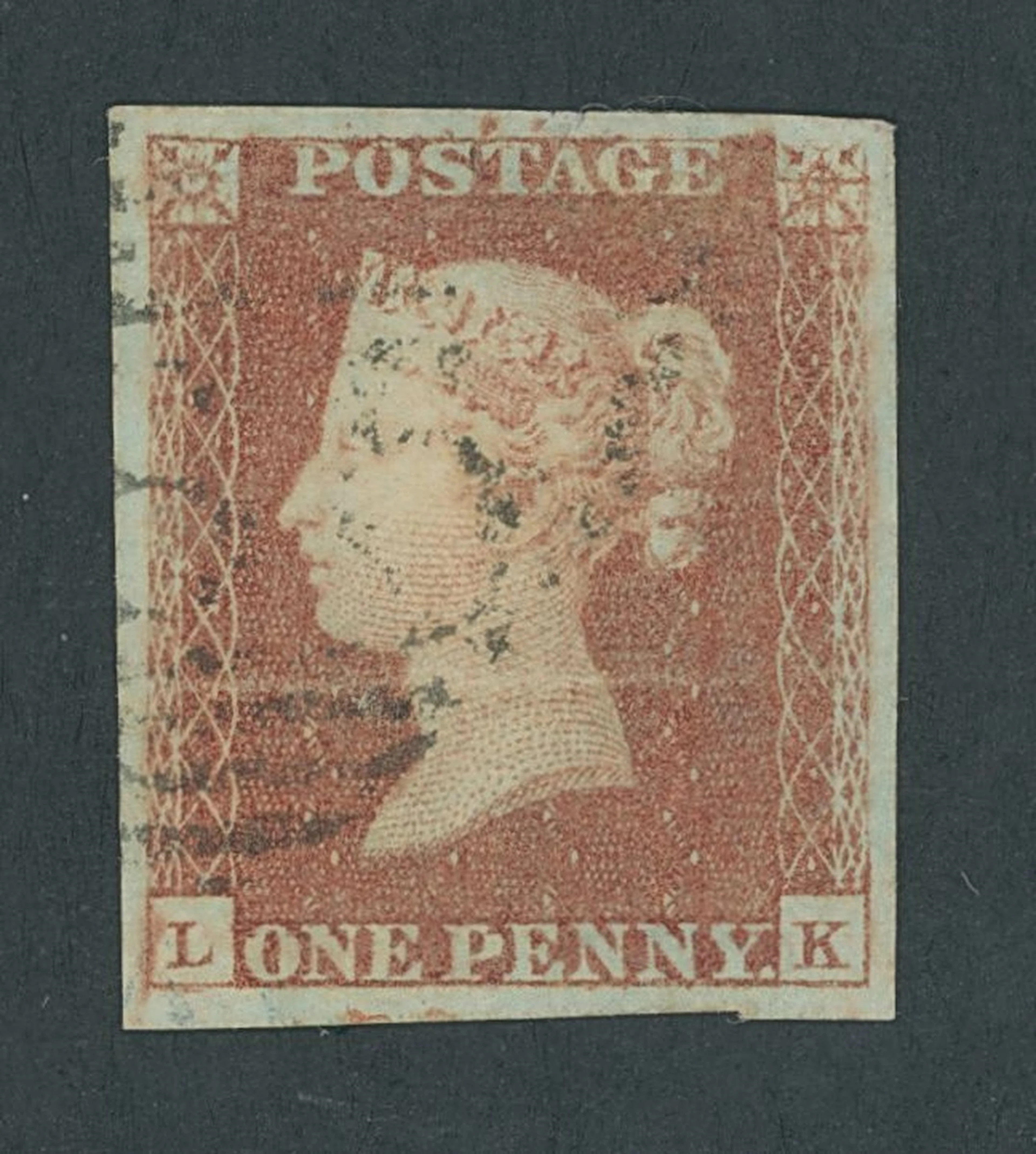 Great Britain 1841-53 One Penny Red-Brown Plate 75: LF, the famous