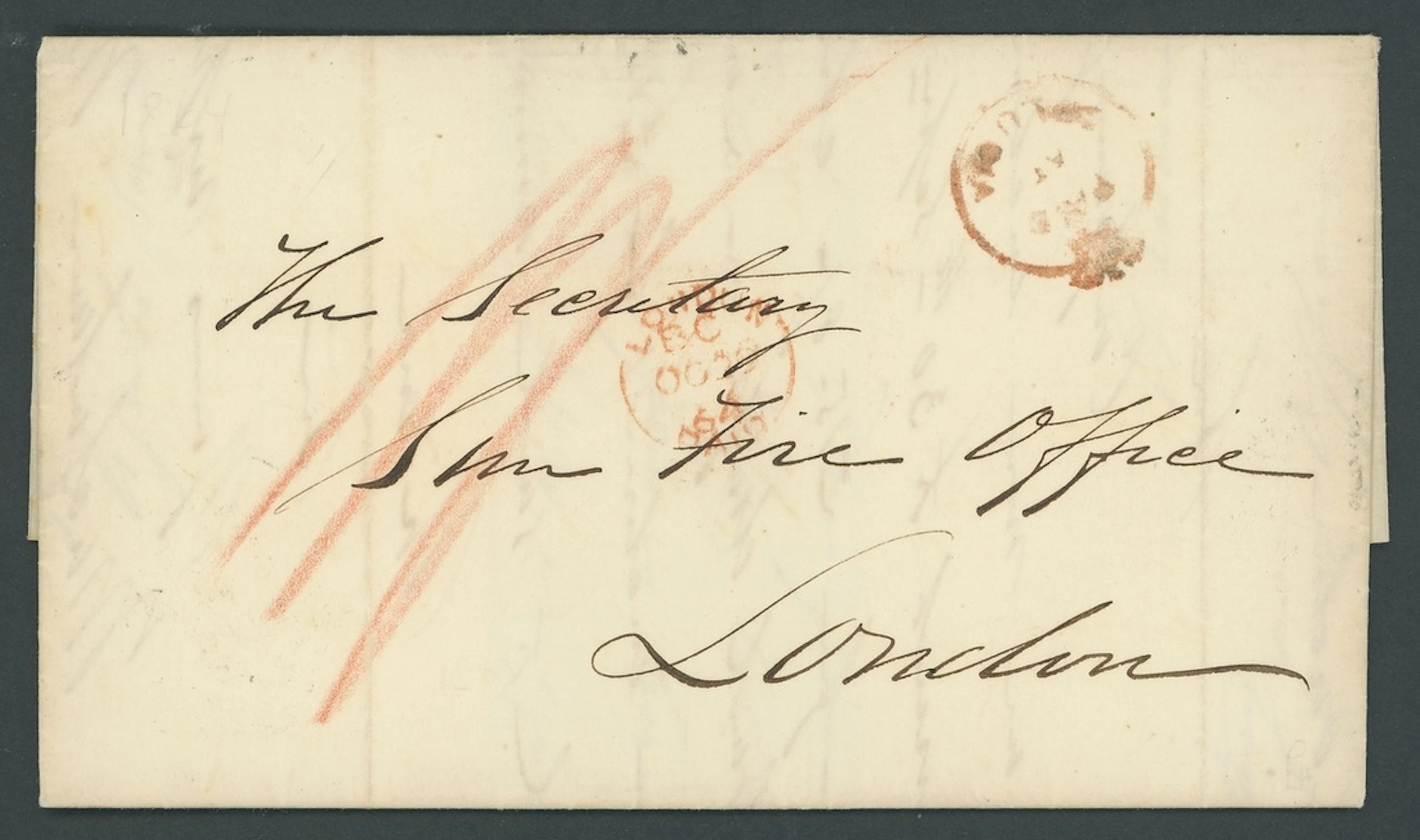 St. Lucia Early Letters and Handstamps "paid/at/st lucia" Crowned