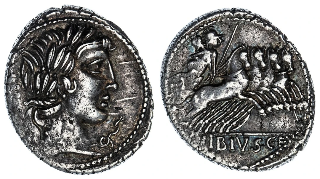Roman Republic, C. Vibius C. f. Pansa, AR Denarius, struck 90 BC