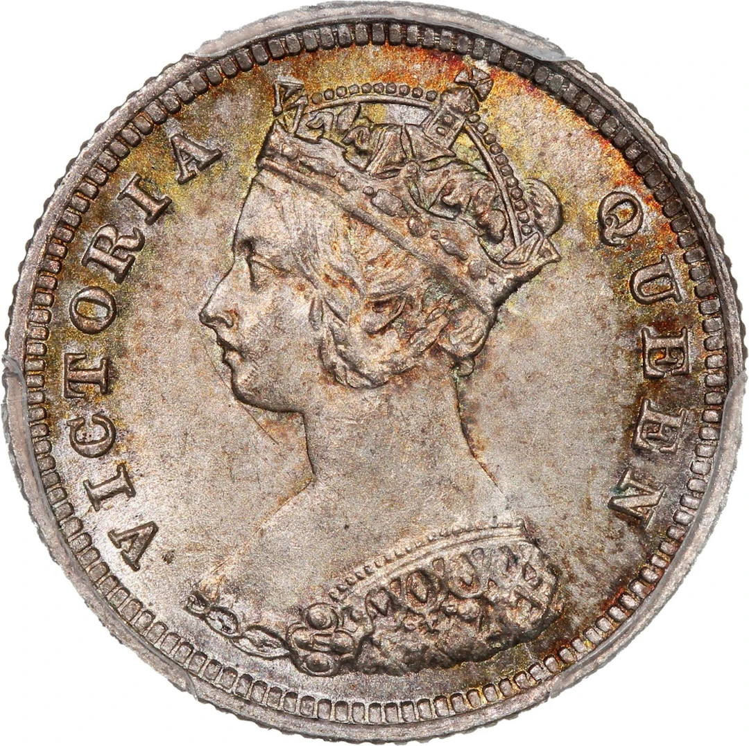 Hong Kong, Victoria, [PCGS MS65] silver 10 cents, 1887, Royal mint