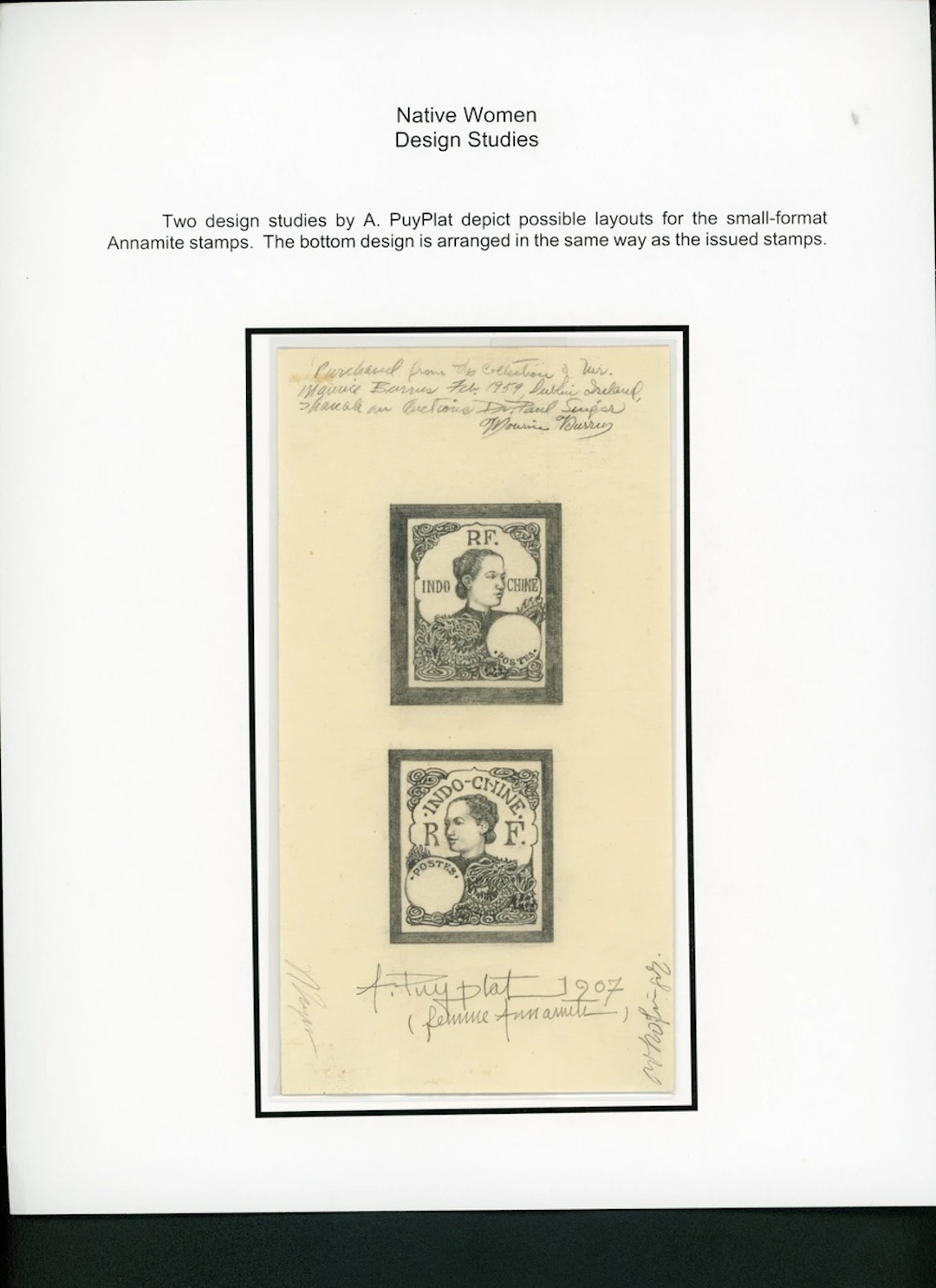 Indo-China French Indo-Chinese Post Office 1907 Native Women issue
