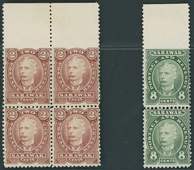 Sarawak 1895 Perkins Bacon Issue Issued Stamps 2c. red-brown block