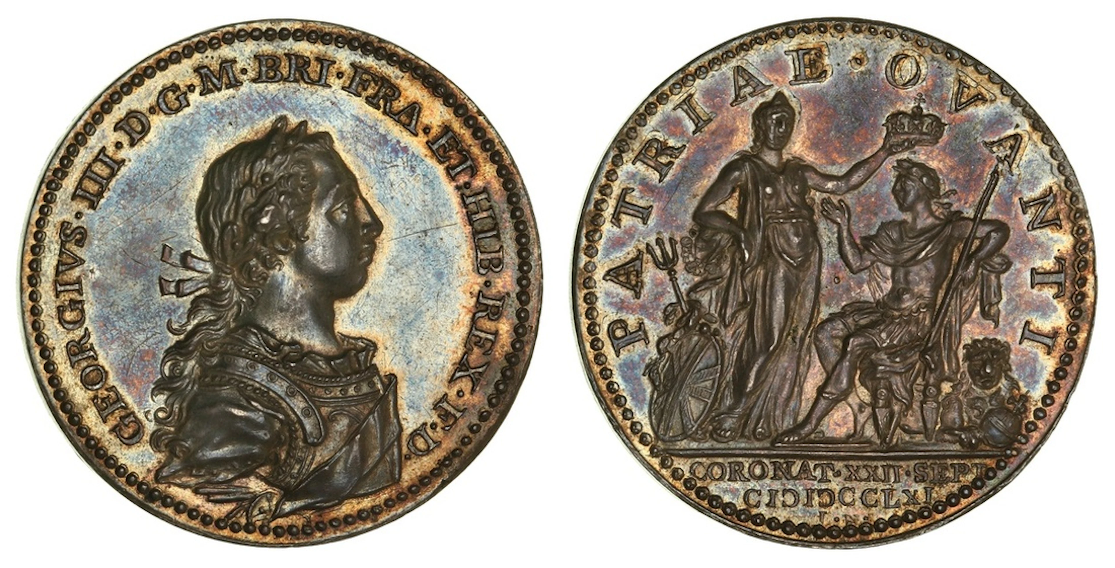 Coronation of George III and Queen Charlotte, Official AR Medal, 1761