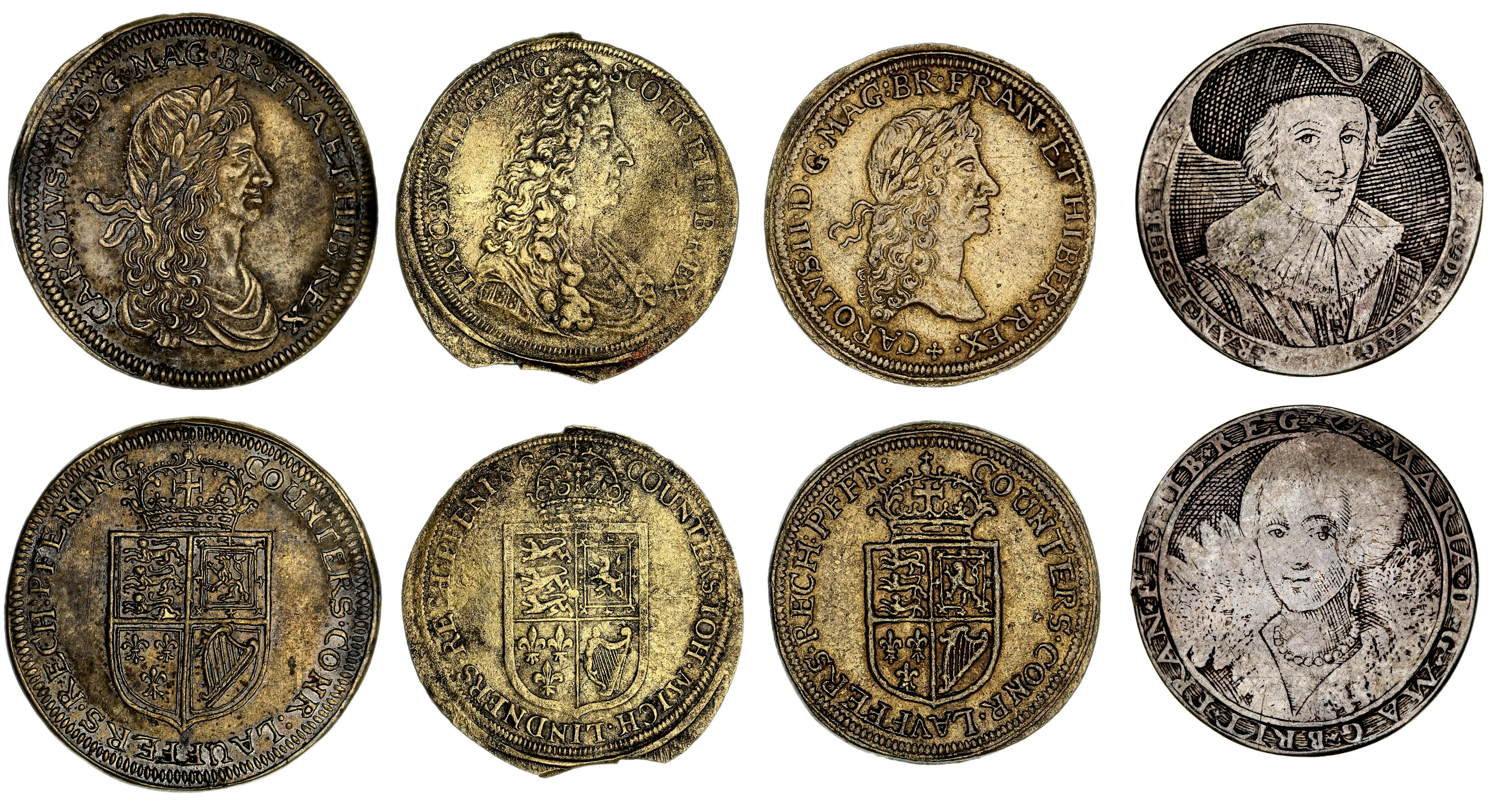 Charles I and Henrietta Maria, AR Stamped Counter, c.1616-1627, unsigned