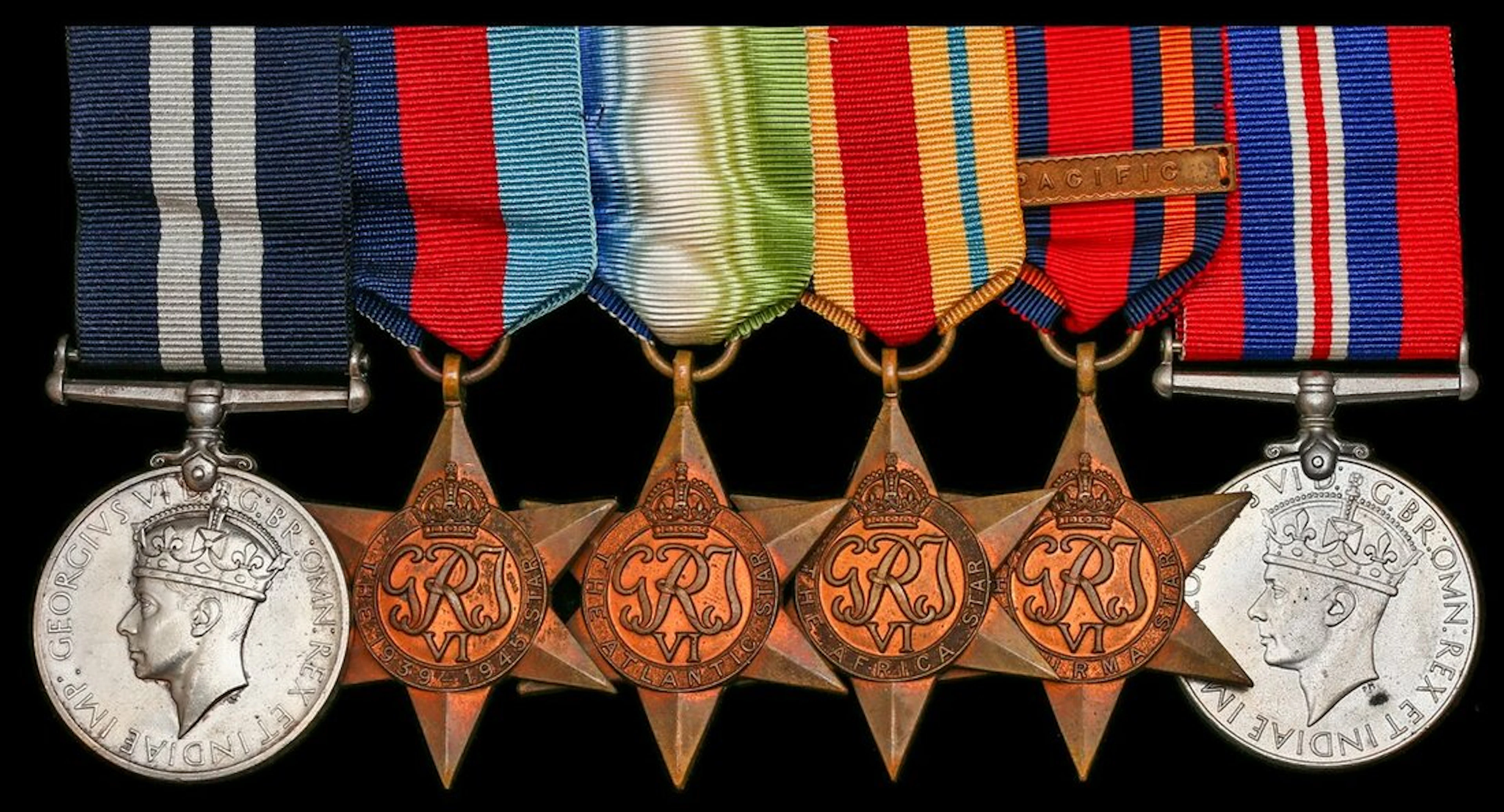 A Submariner's D.S.M. group of six awarded to Petty Officer S. V.