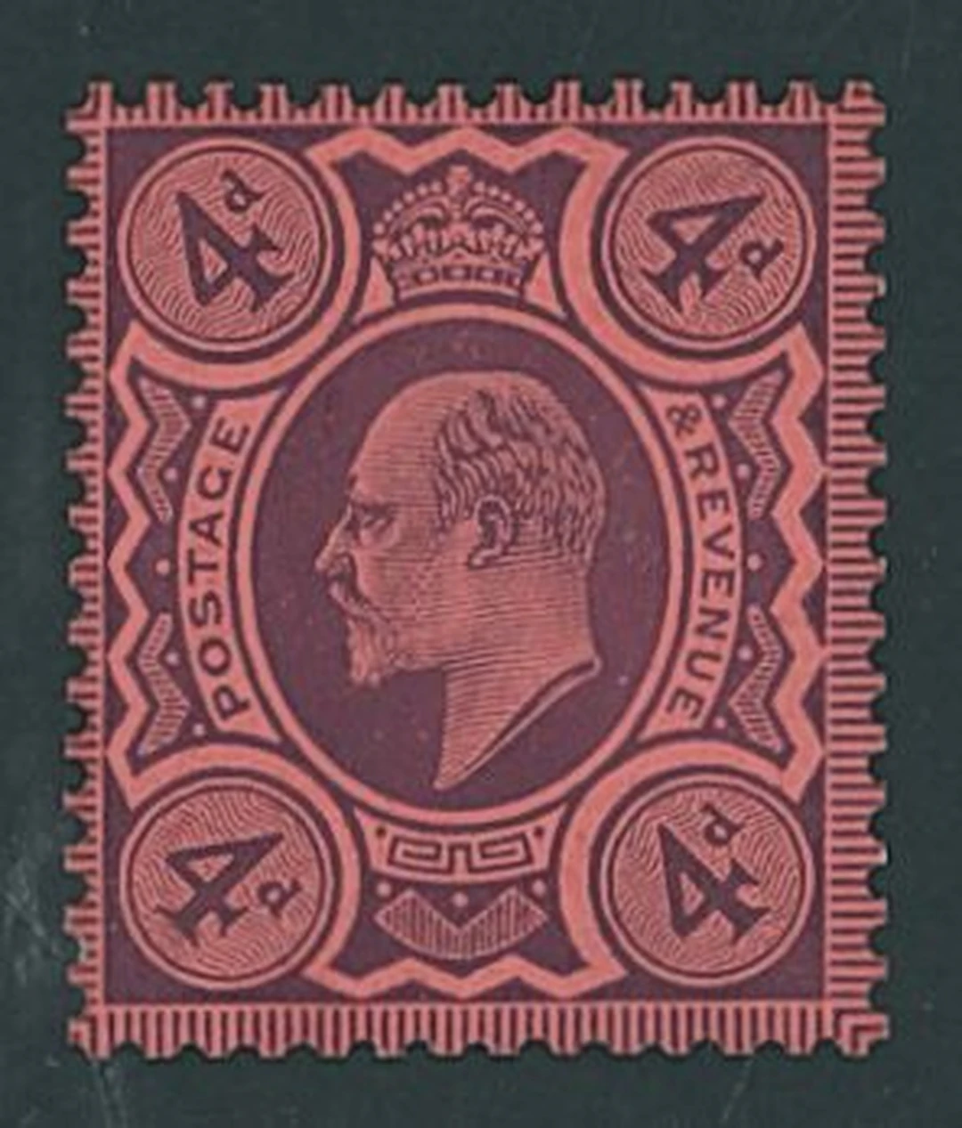 Great Britain King Edward VII 1902-10 De La Rue 4d. colour trial in