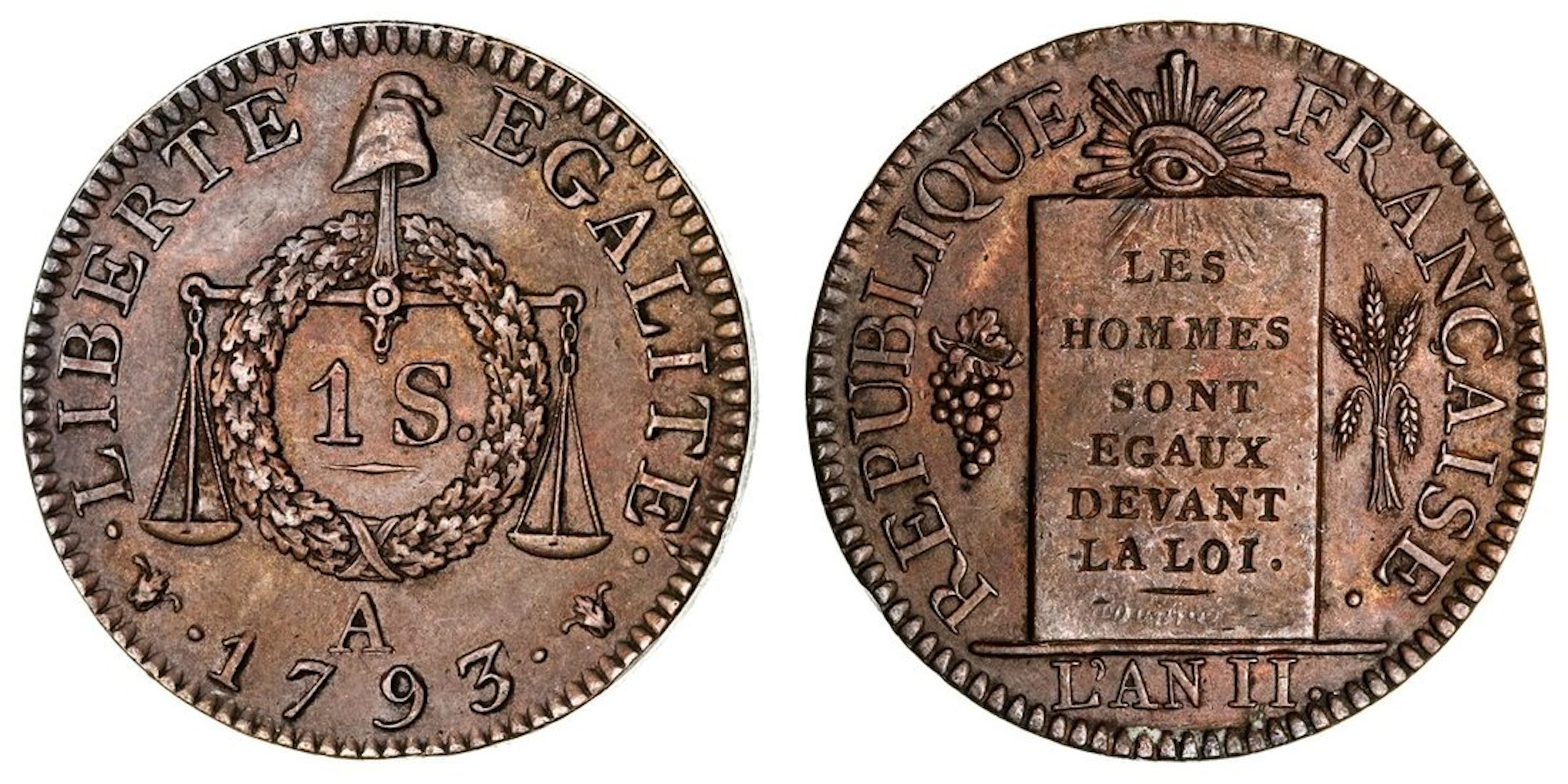 France, National Convention (1792-1795), Essai Pattern Copper Sol