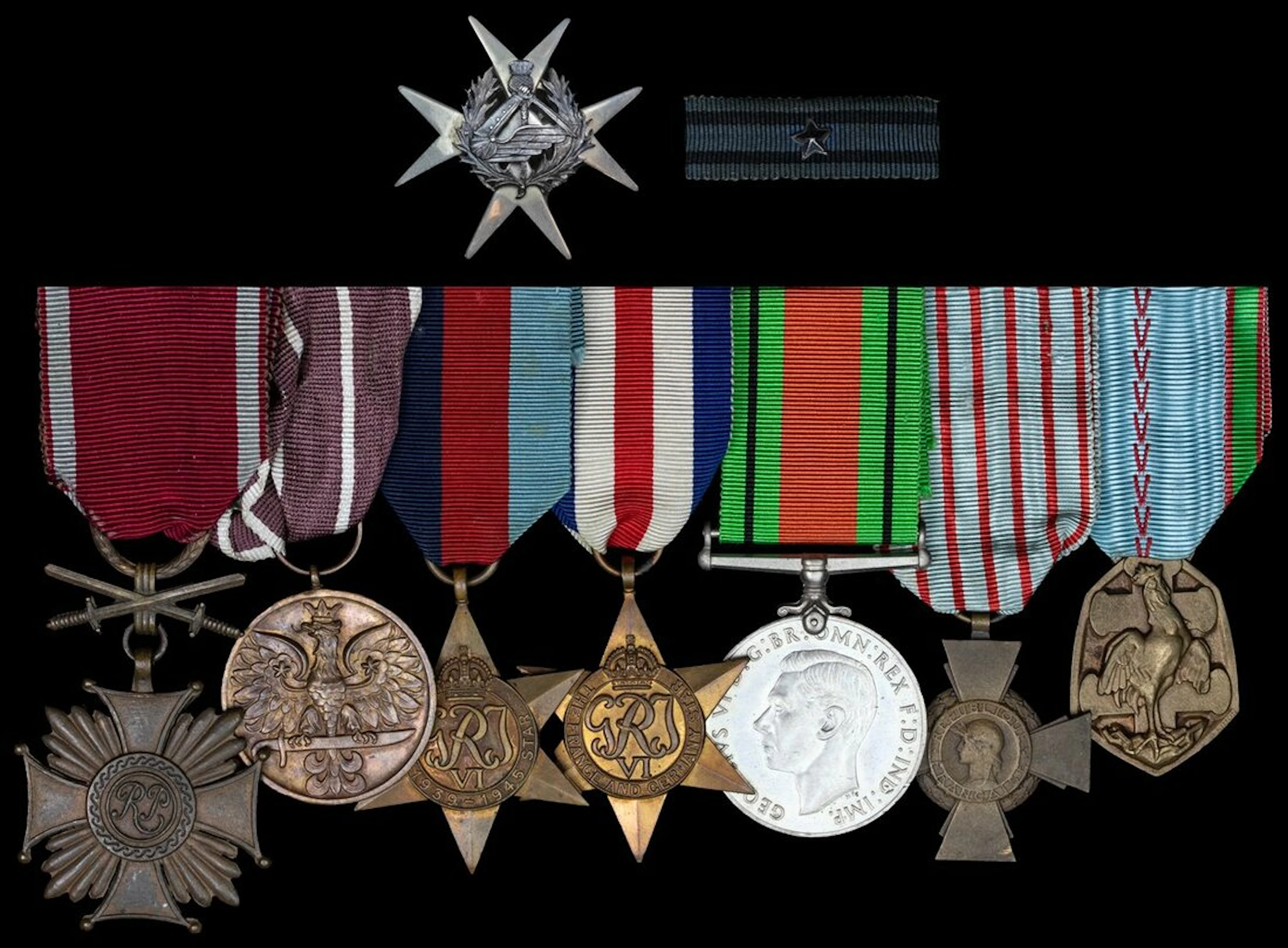 The Superb Cross of Merit with swords, Medal of Valour group of seven