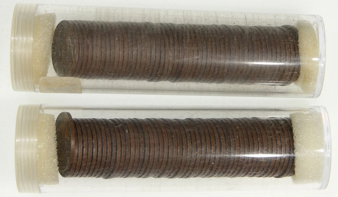Hong Kong, a group of 100x bronze 1 cent, 1933