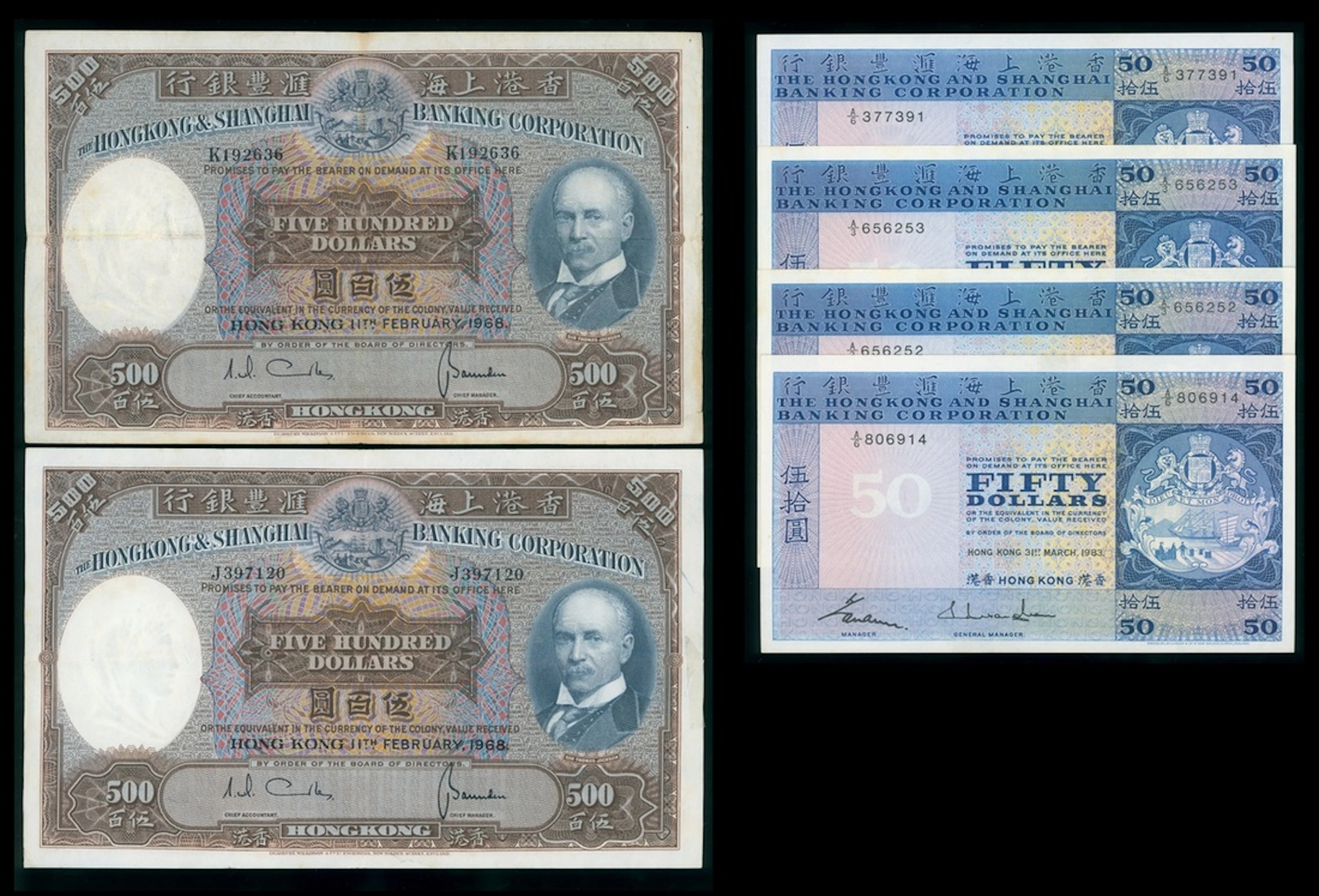 HongKong & Shanghai Banking Corporation, a group of 6x, including