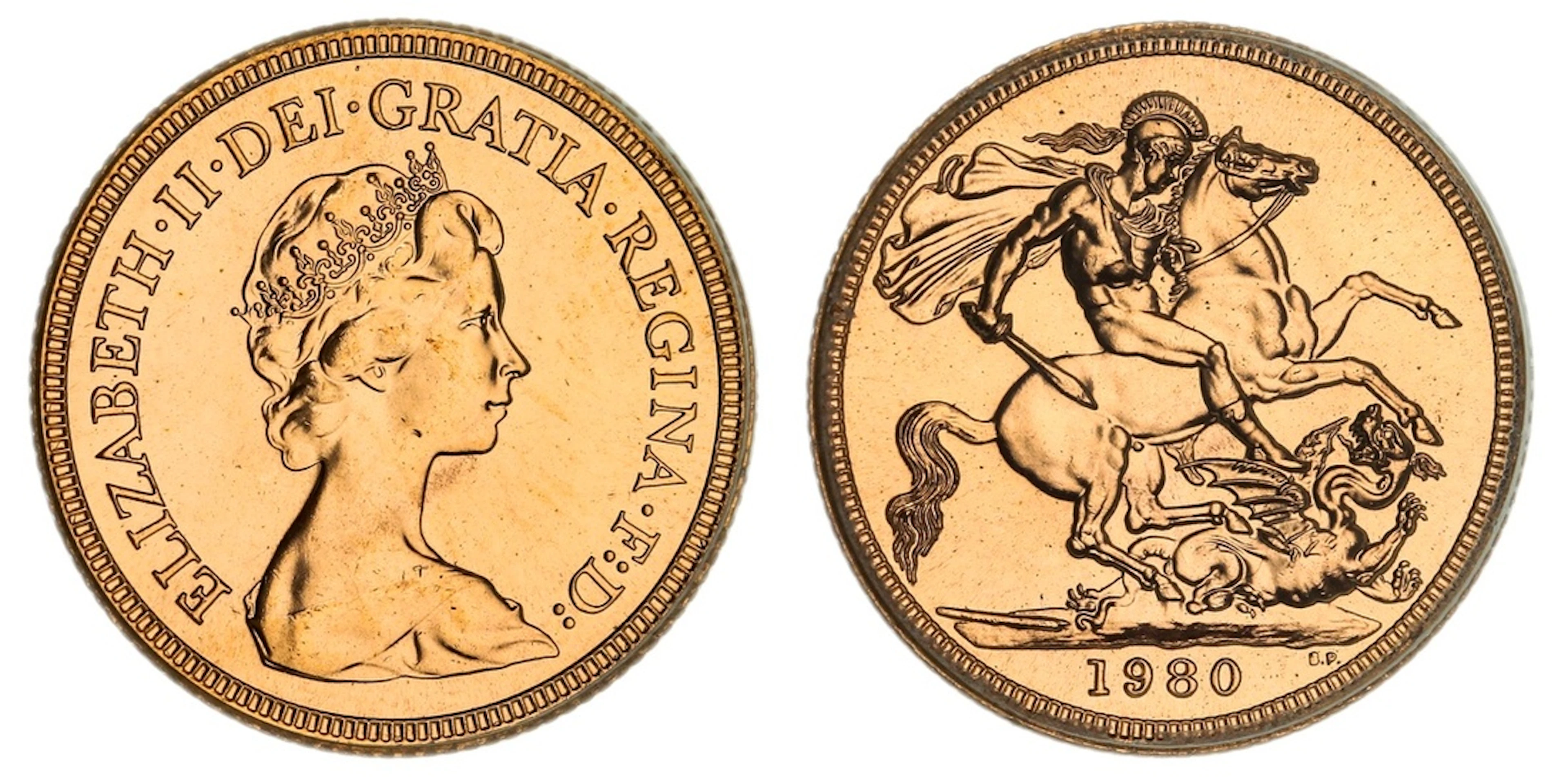 PCGS MS64 | Elizabeth II (1952-2022), Sovereign, 1980, by Arnold Machin