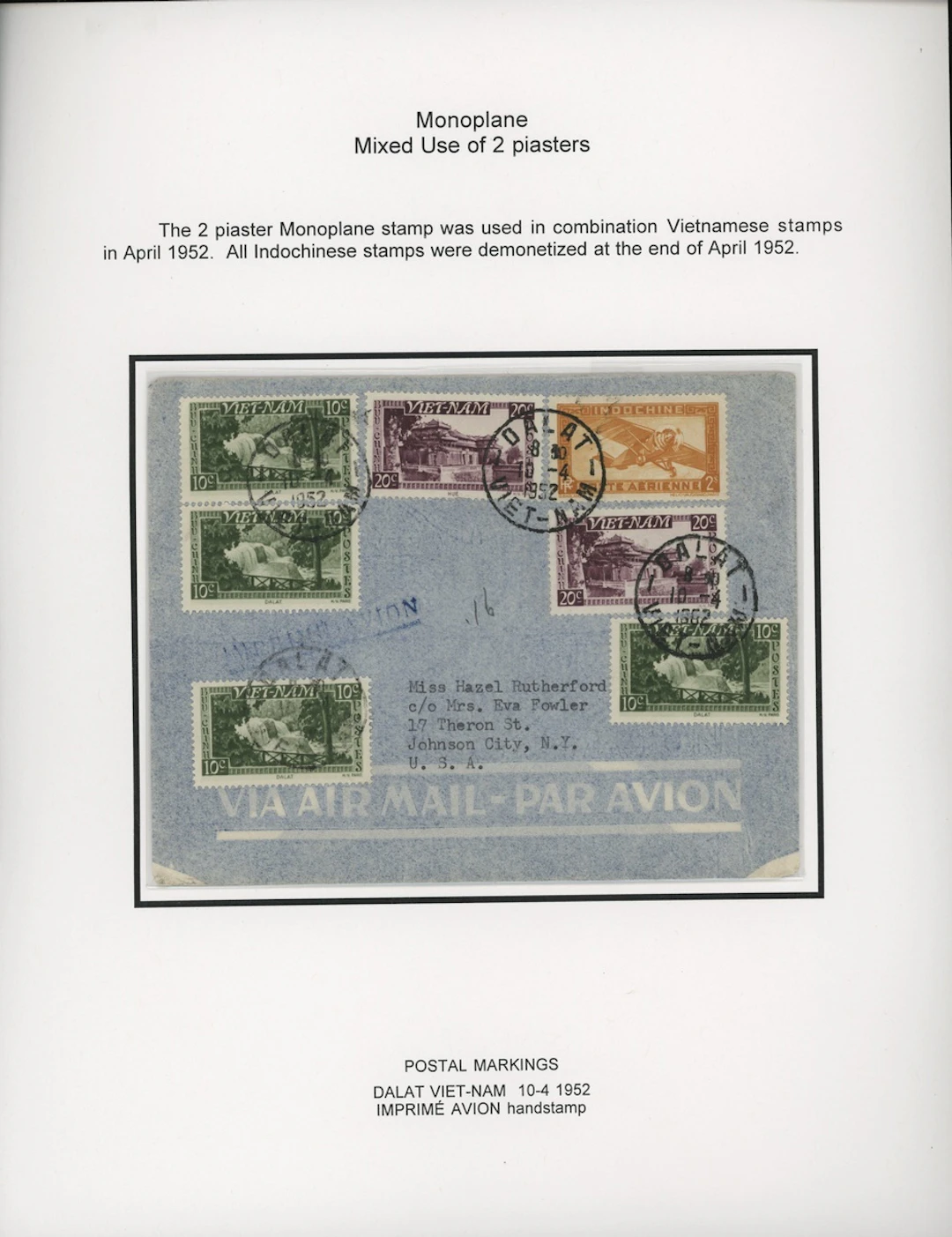 Indo-China French Indo-Chinese Post Office Airmail issues