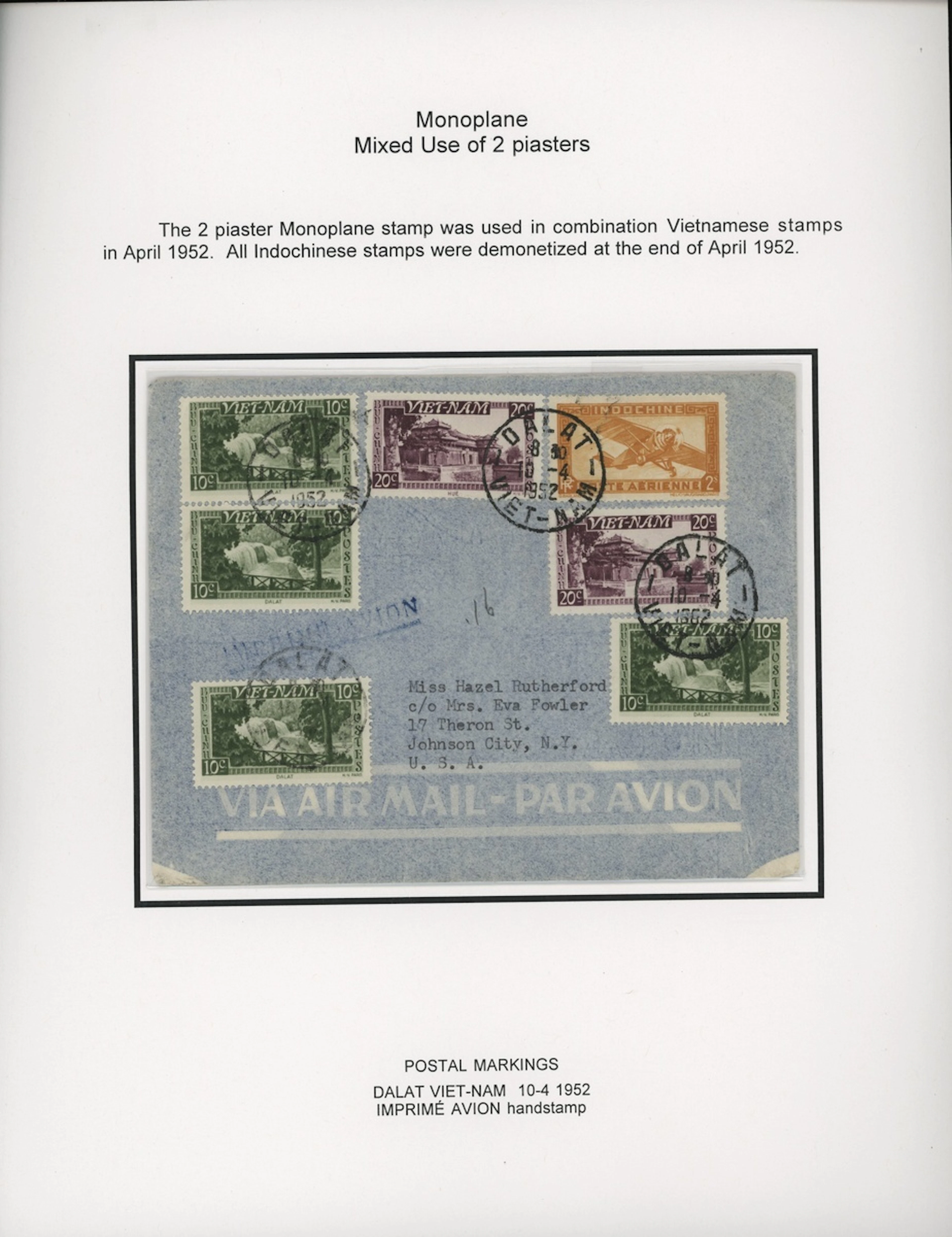 Indo-China French Indo-Chinese Post Office Airmail issues