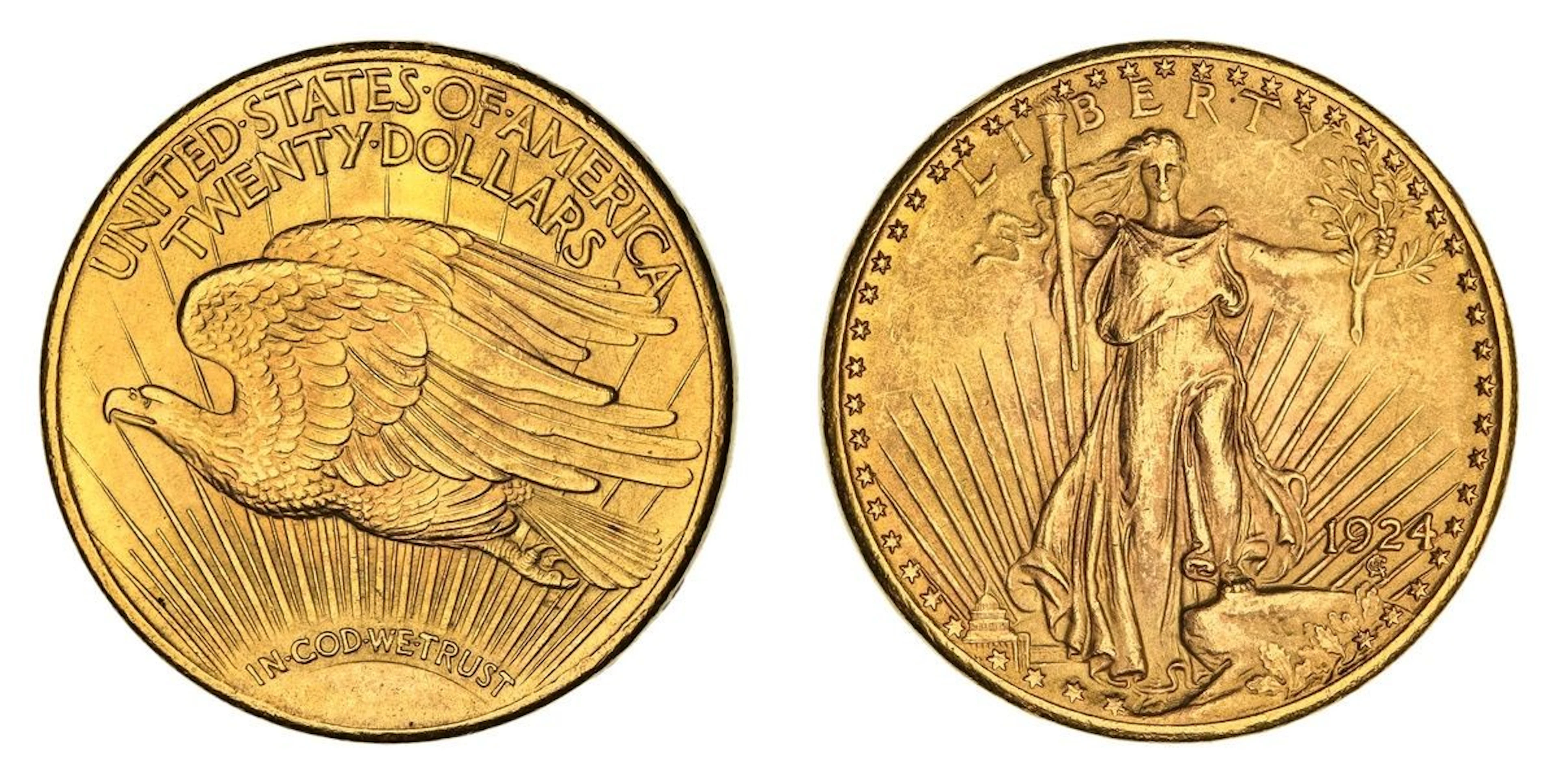 PCGS MS65 | USA, Gold 'Augustus St Gaudens' 20-Dollars, 1924, $20