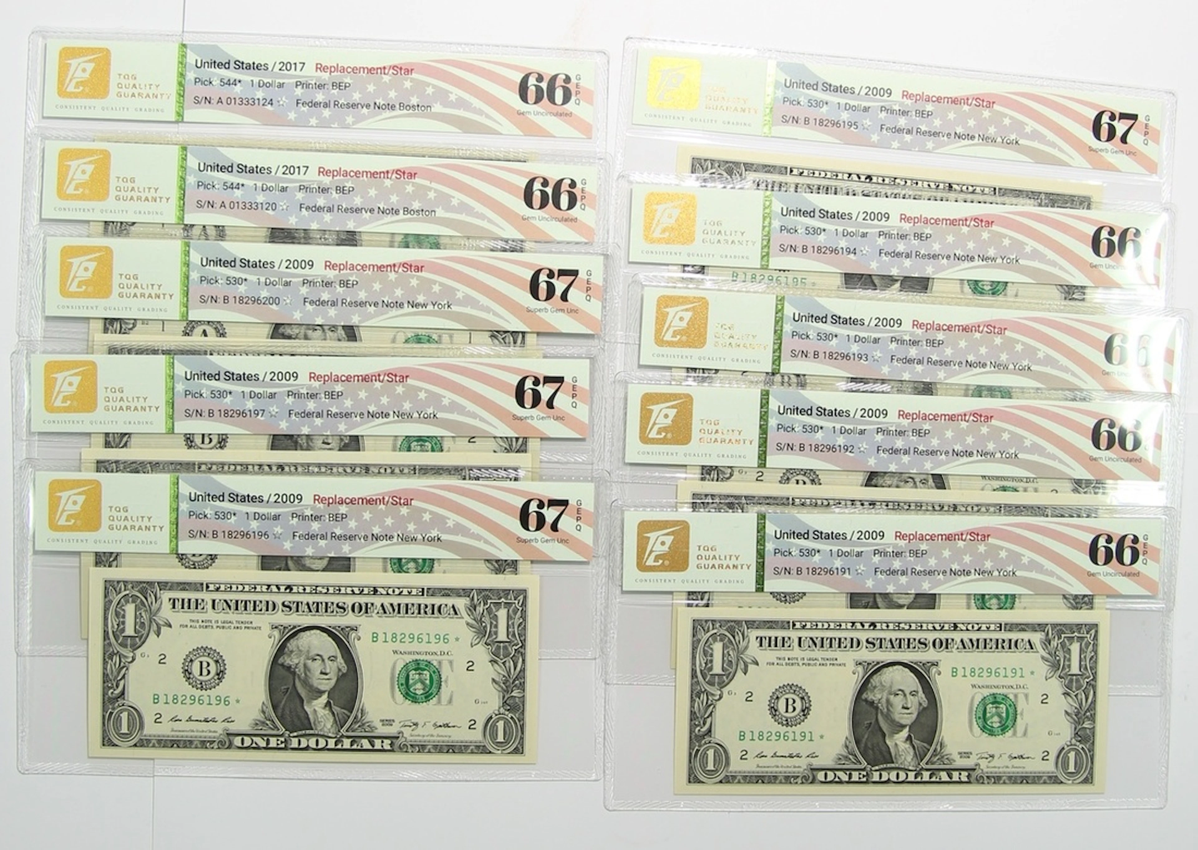 United States, Federal Reserve Note, New York, replacement $1 (10)