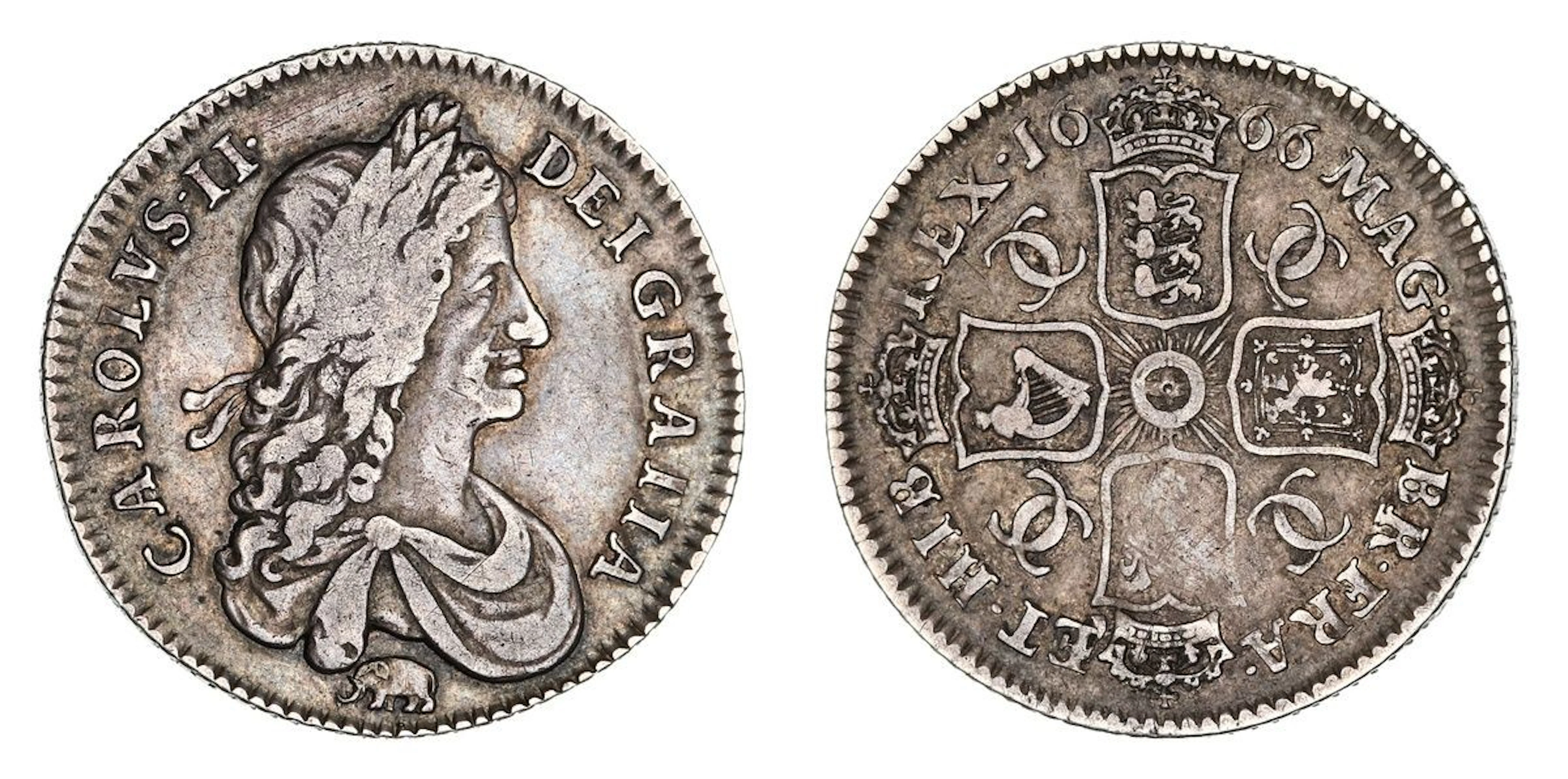 Charles II (1660-1685), Royal African Company, 'Elephant' Shilling