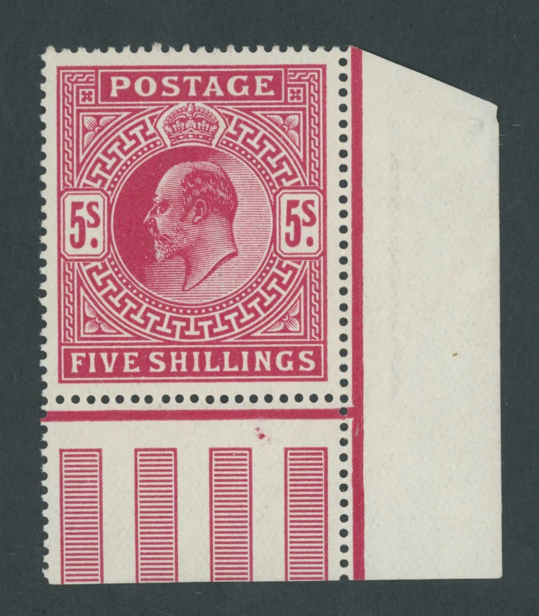 Great Britain King Edward VII 1911 Somerset House 5/- carmine from