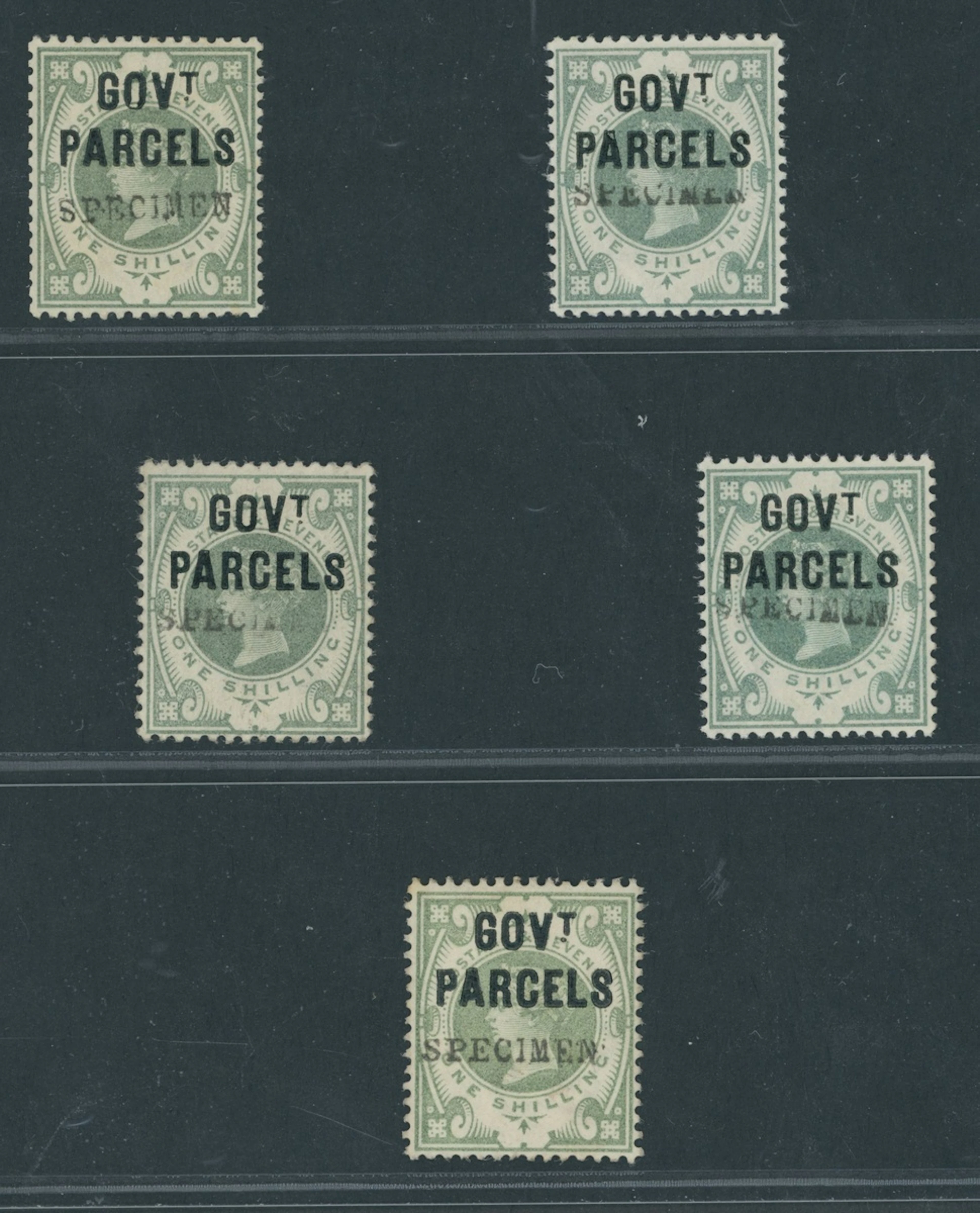 Great Britain Officials Government Parcels 1887-1900 1/- dull green