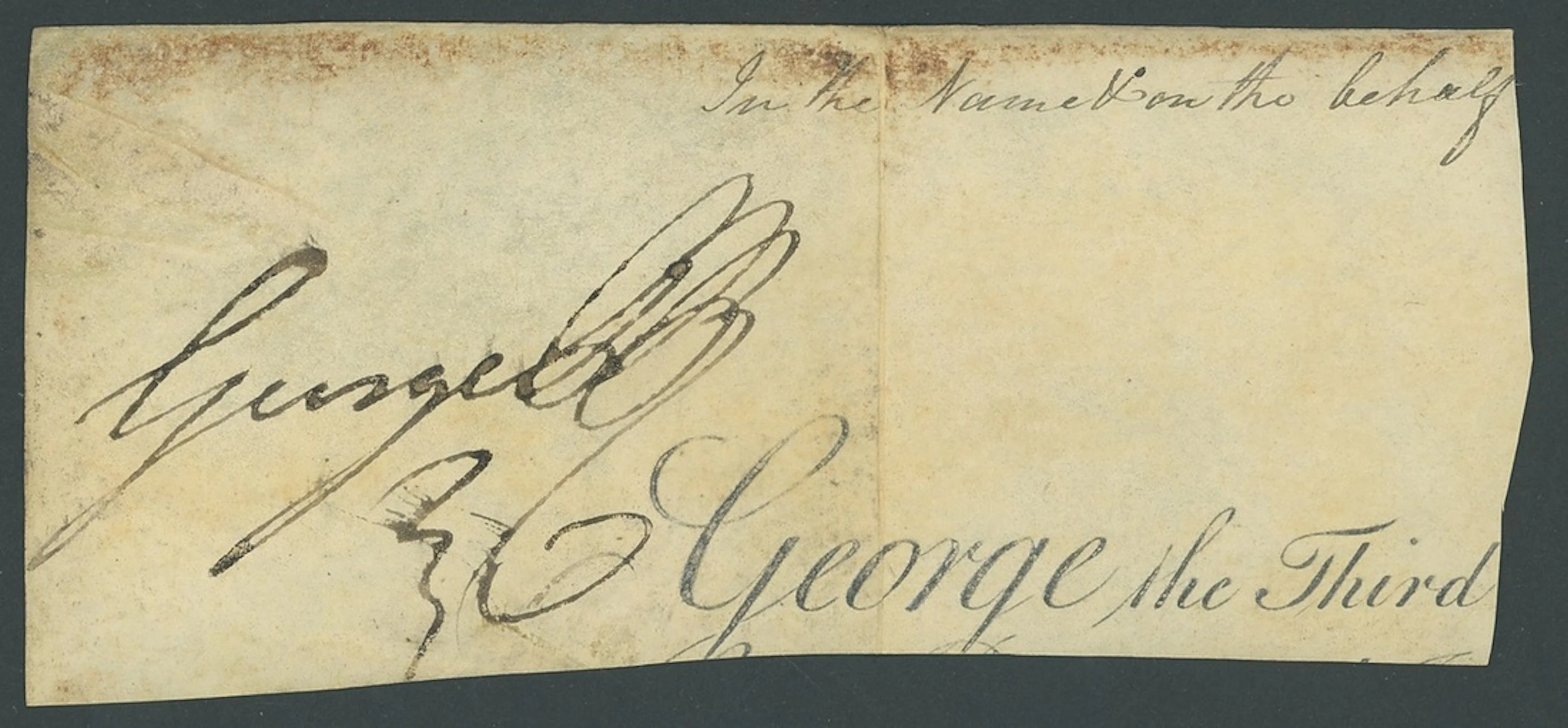 Great Britain Royalty King George IV (1762-1830) Piece cut from a