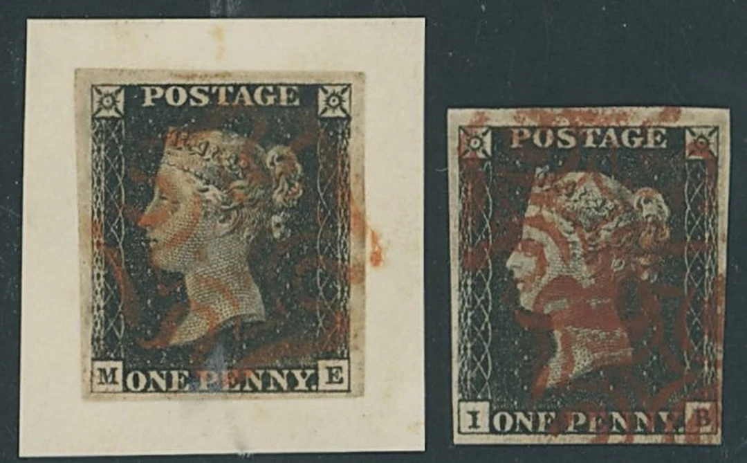 Great Britain 1840 One Penny Black Plate 1b ME (recut side lines)