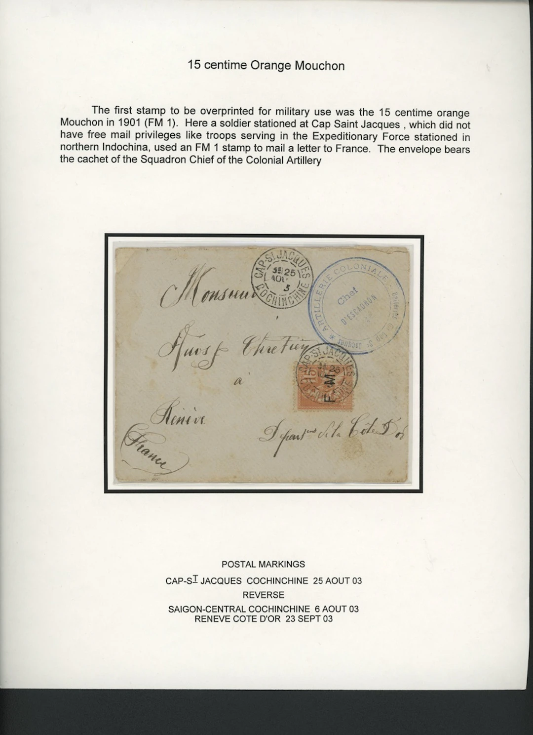 Indo-China French Indo-Chinese Post Office Military Mail