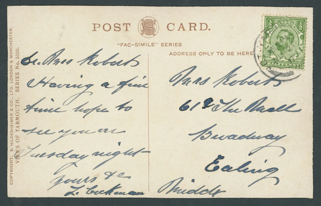Great Britain King George V 1911-12 Downey Head ½d. bluish green Die