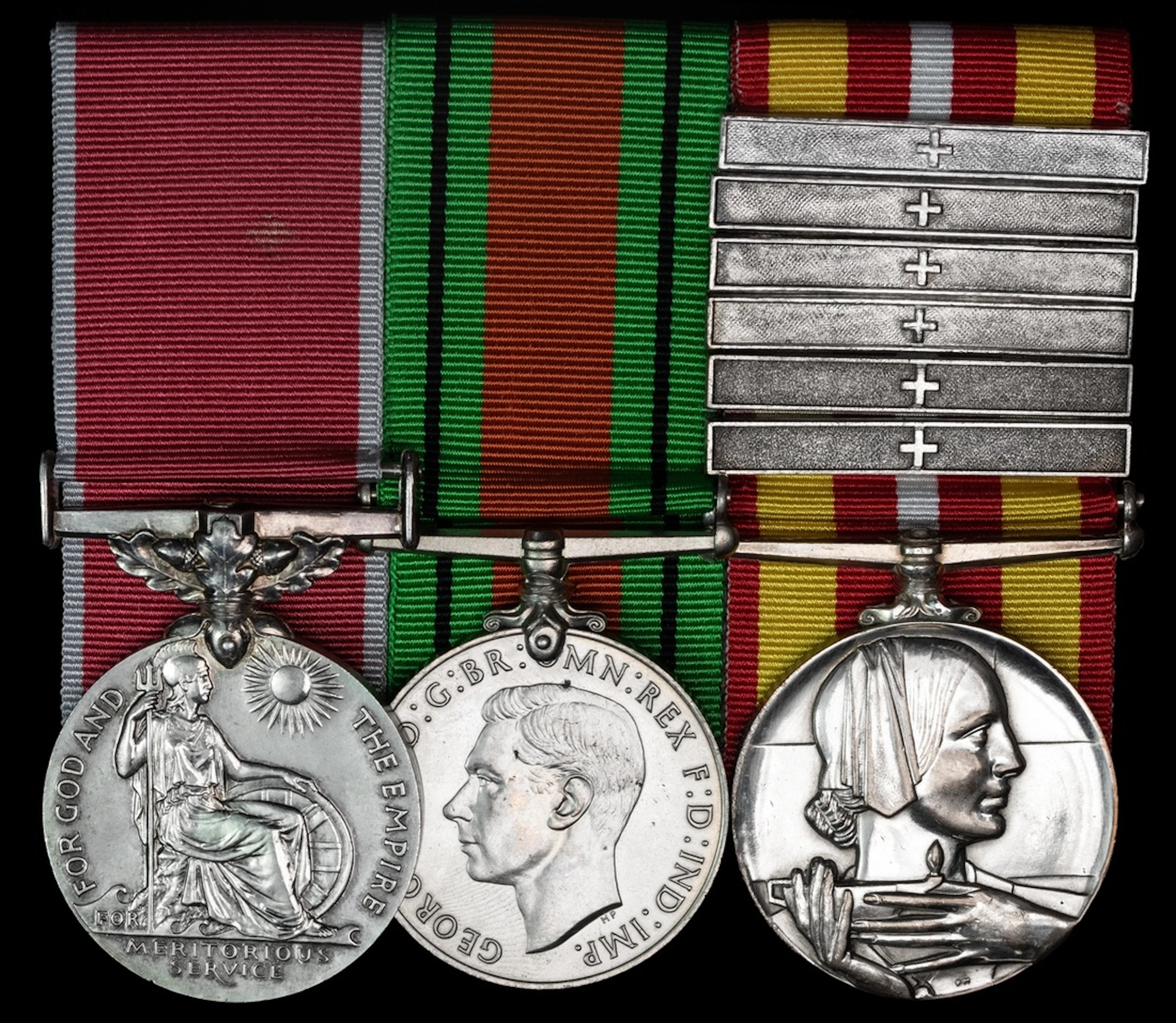 The B.E.M. group of three awarded to Mrs L. R. Brackley, a first aid