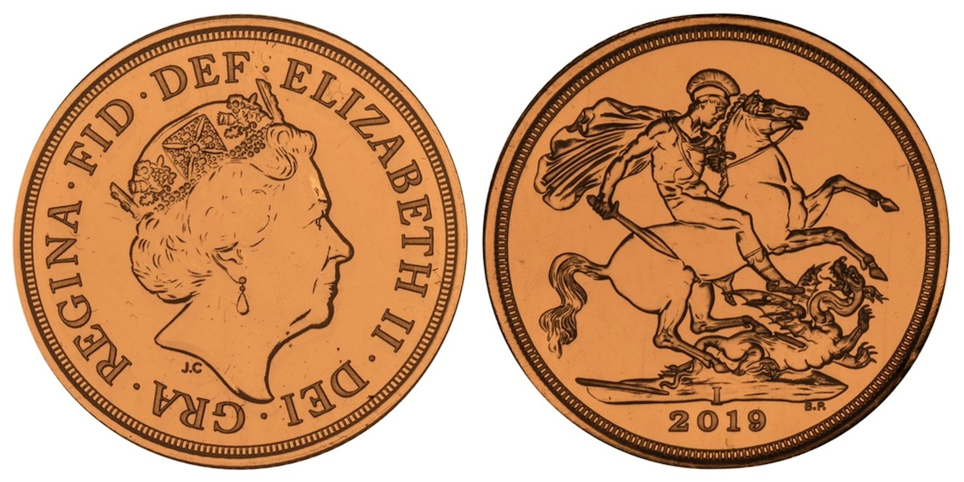 India, Elizabeth II (1952-2022), Commemorative Sovereign, 2019-I [MMTC-PAMP